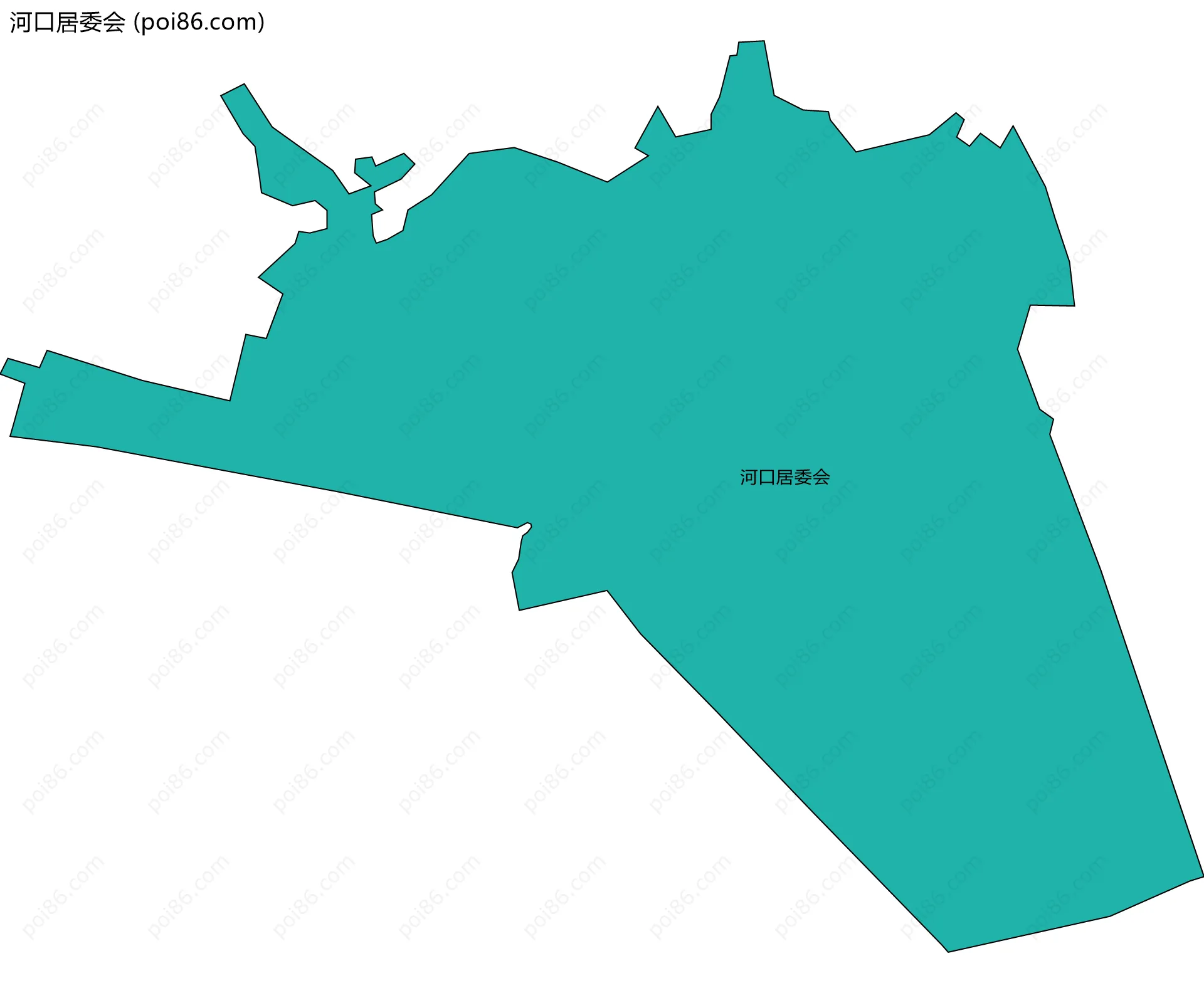 河口居委会边界地图