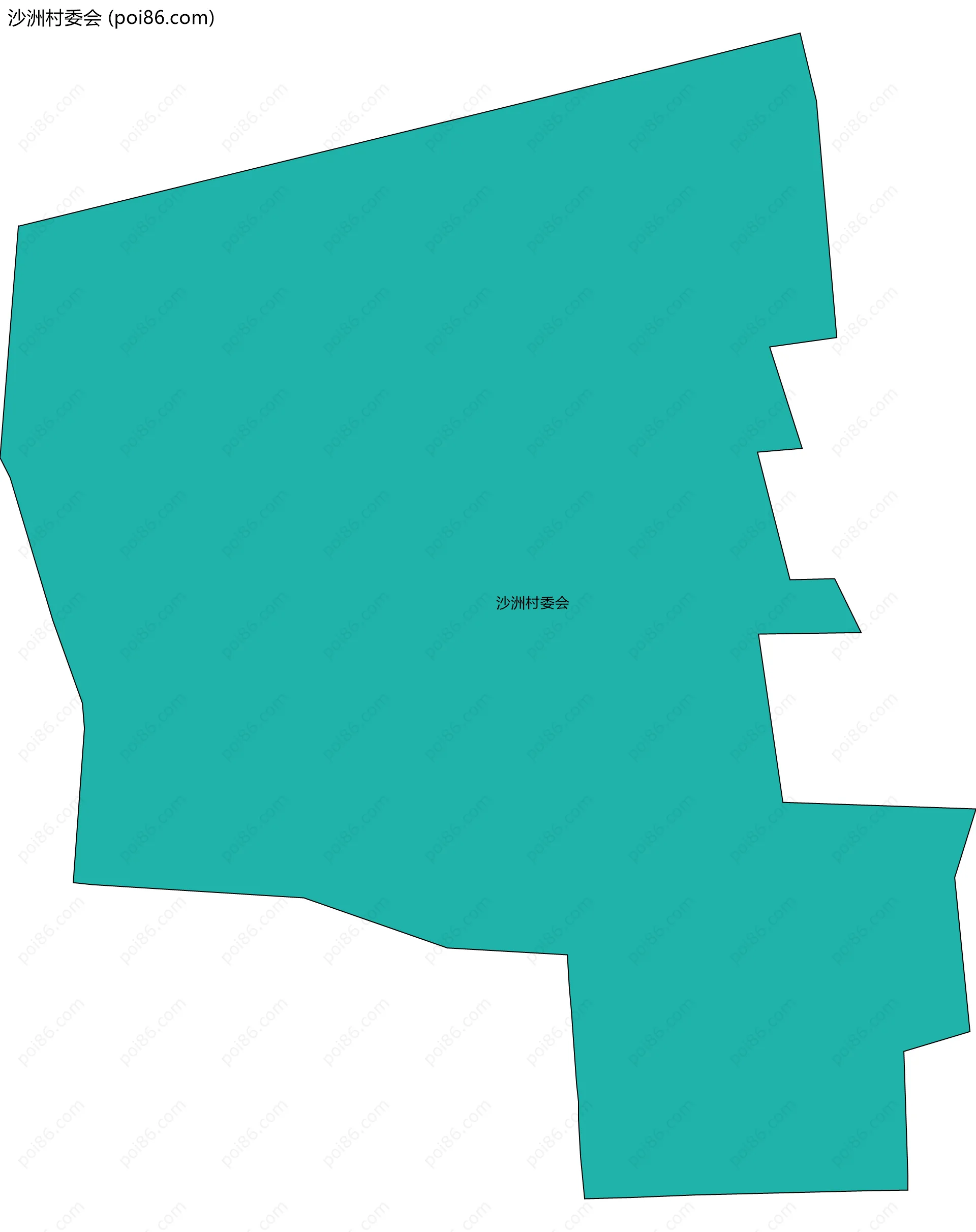 沙洲村委会边界地图