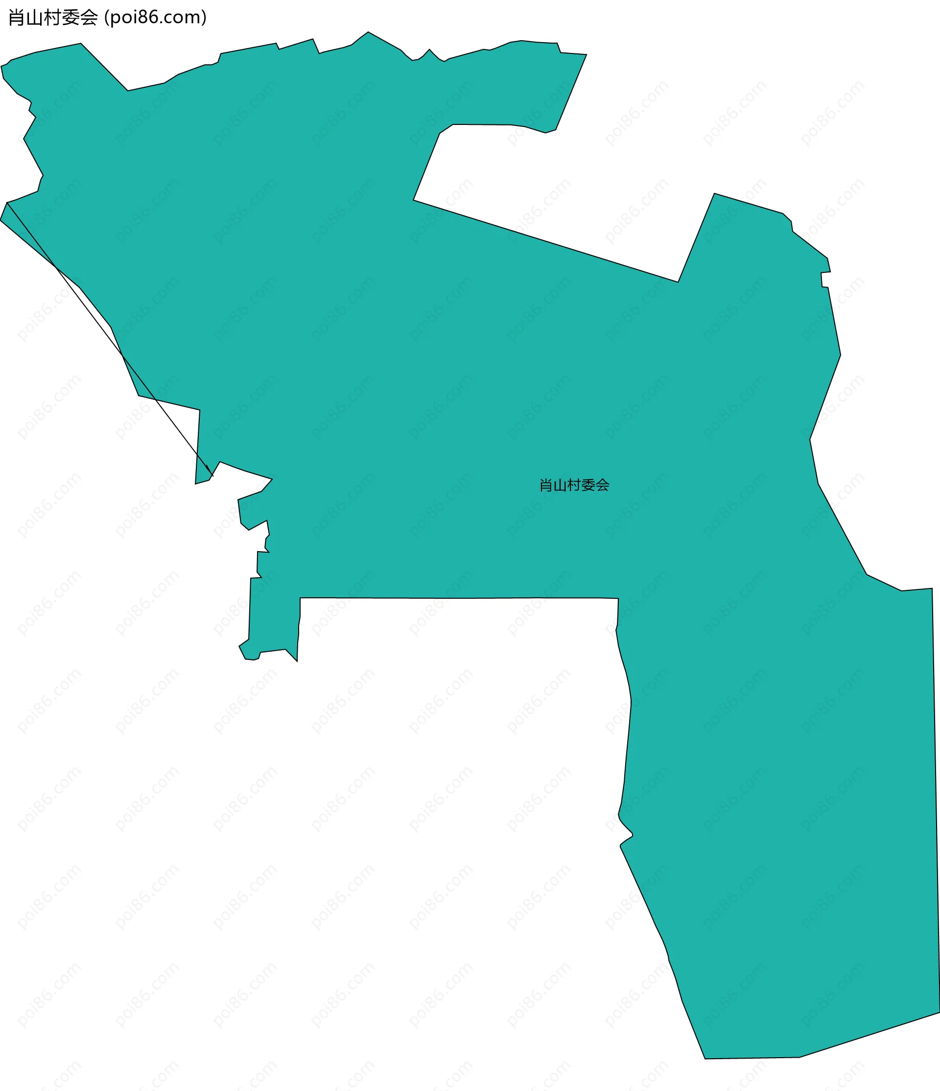 肖山村委会边界地图