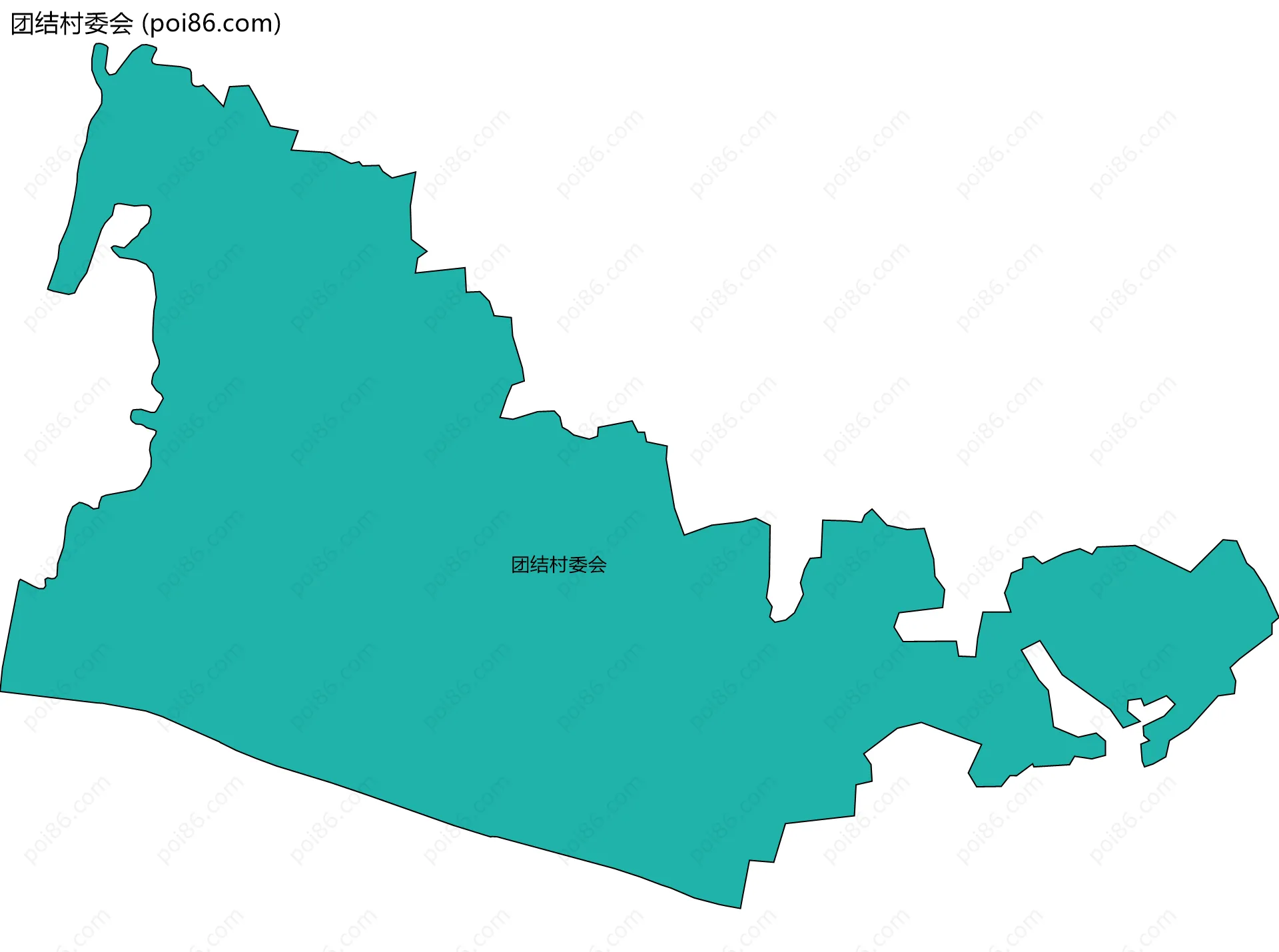 团结村委会边界地图