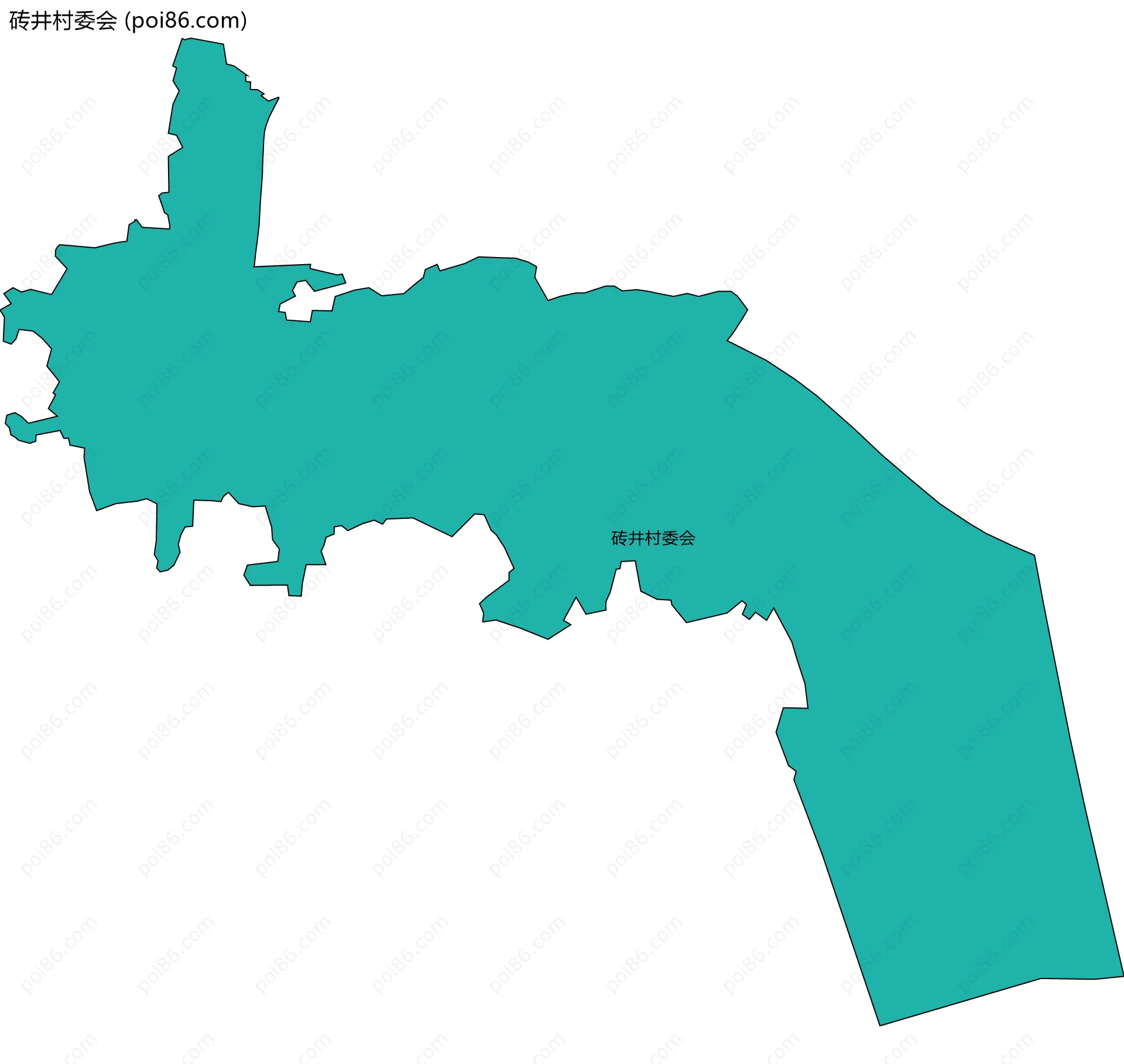 砖井村委会边界地图