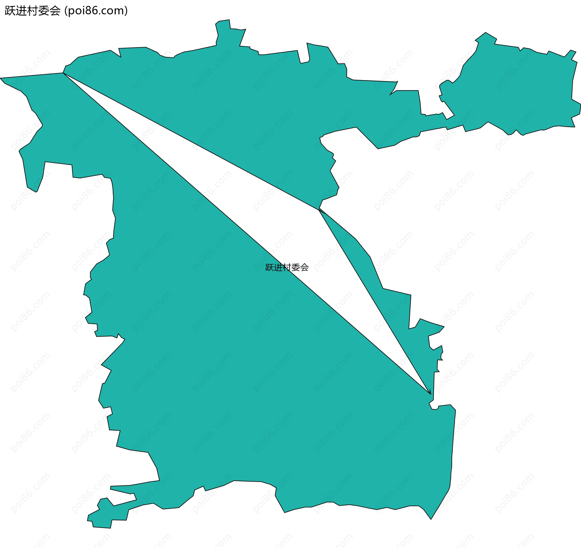 跃进村委会边界地图