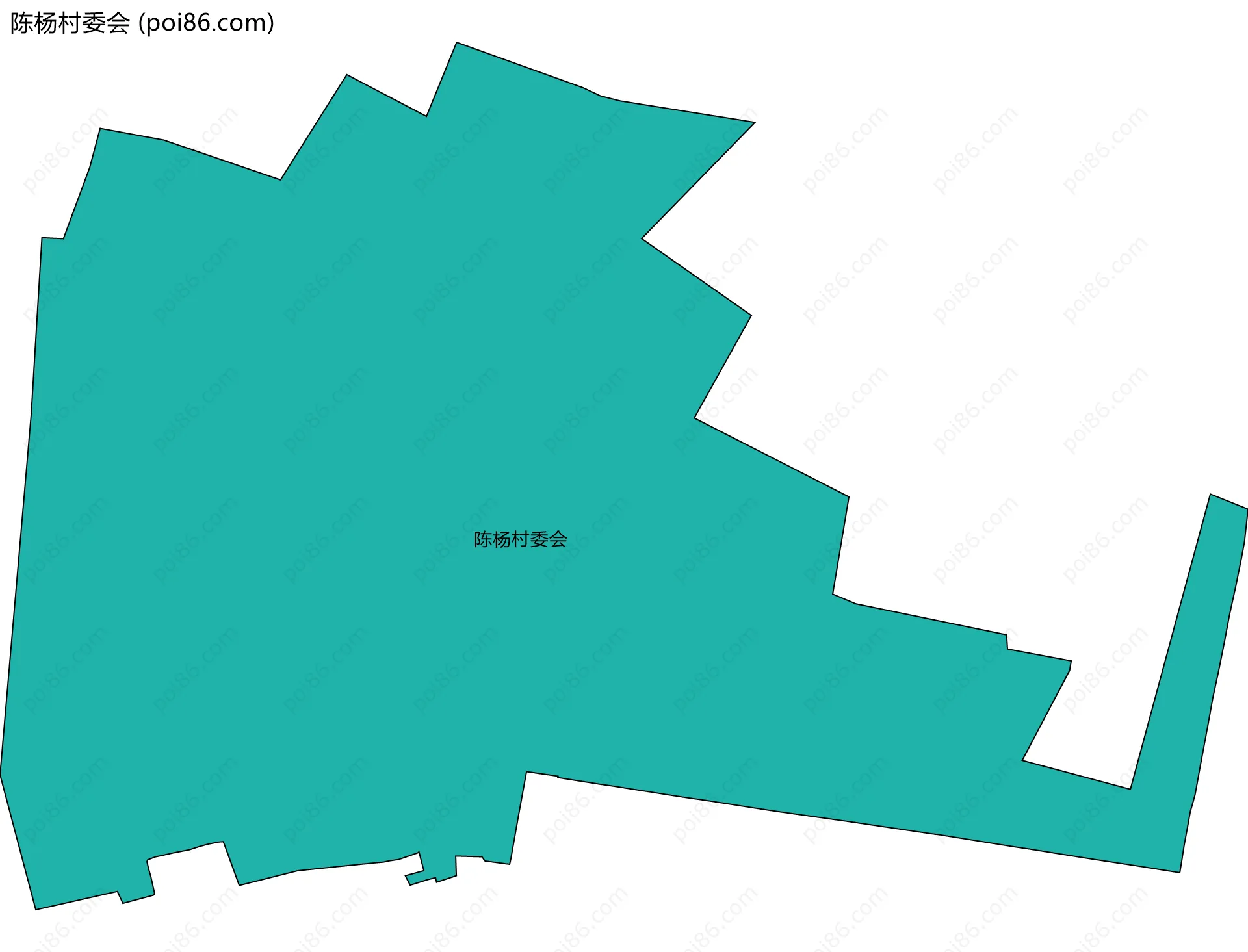 陈杨村委会边界地图