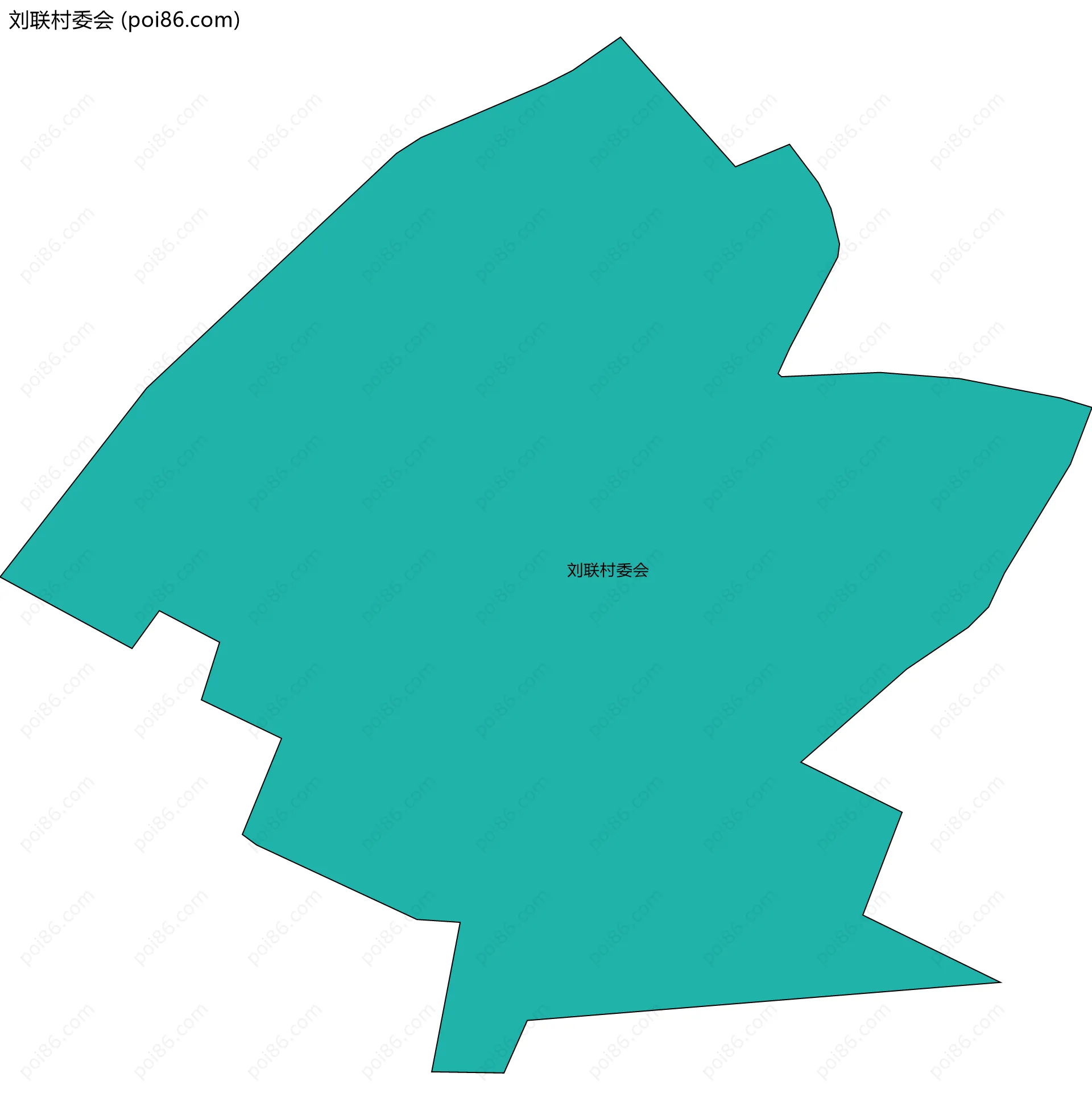 刘联村委会边界地图