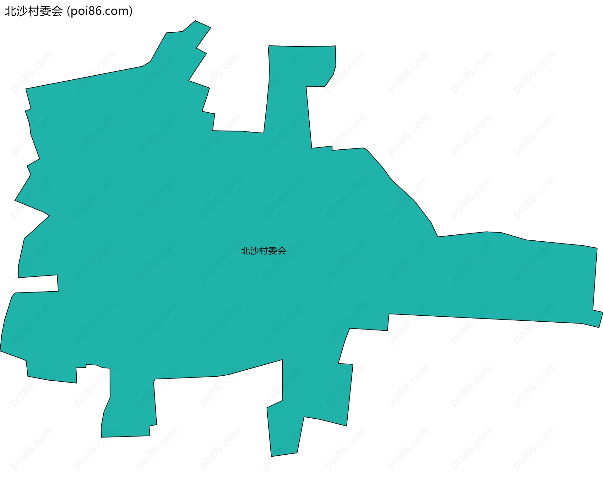 北沙村委会边界地图