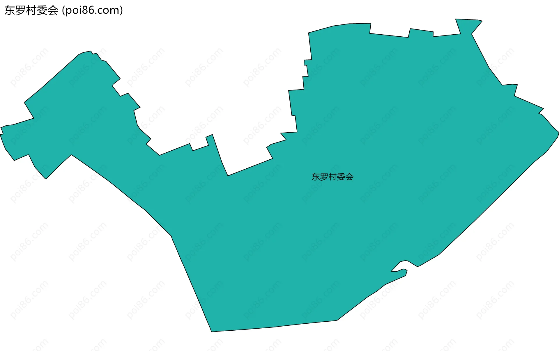 东罗村委会边界地图