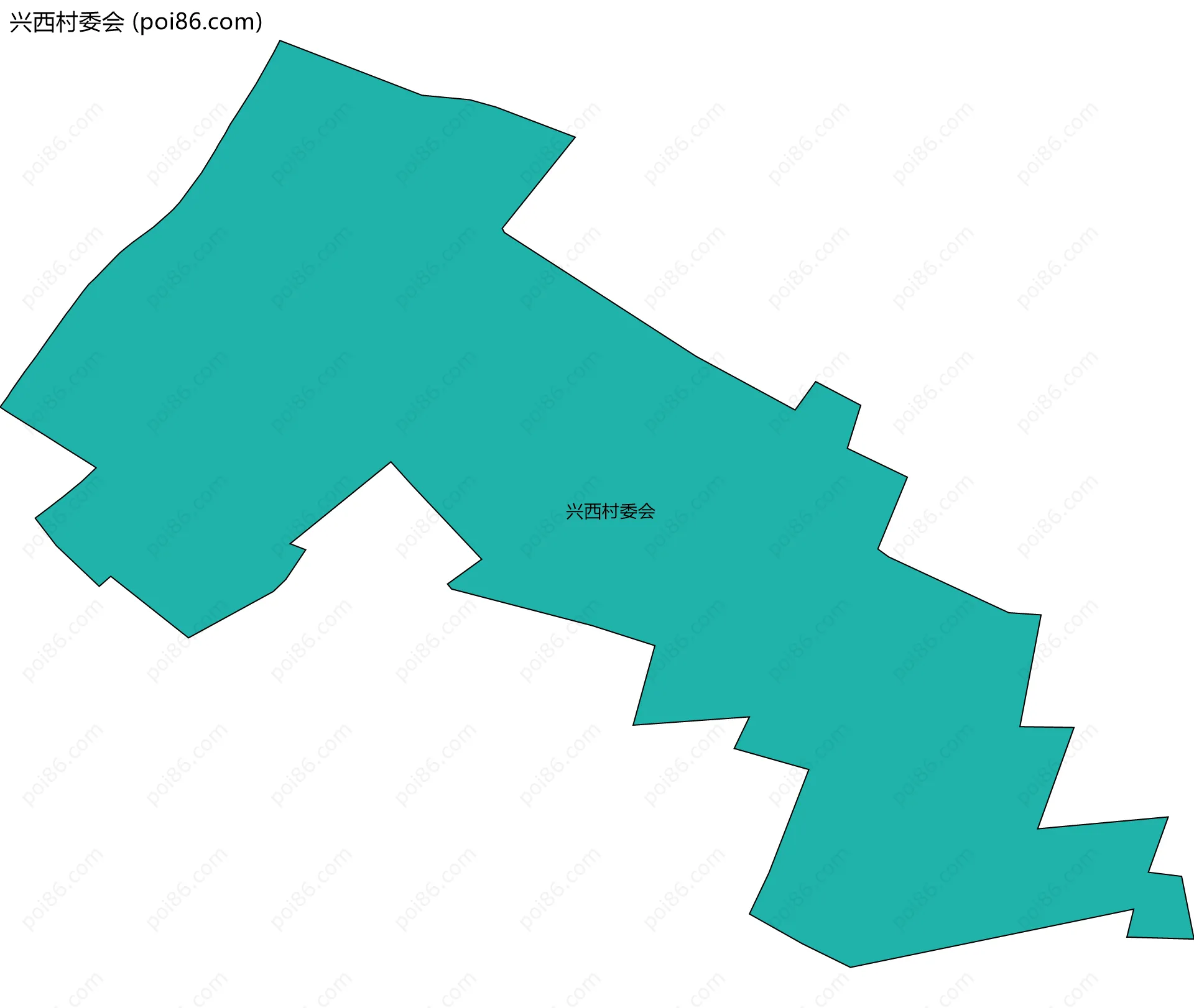 兴西村委会边界地图