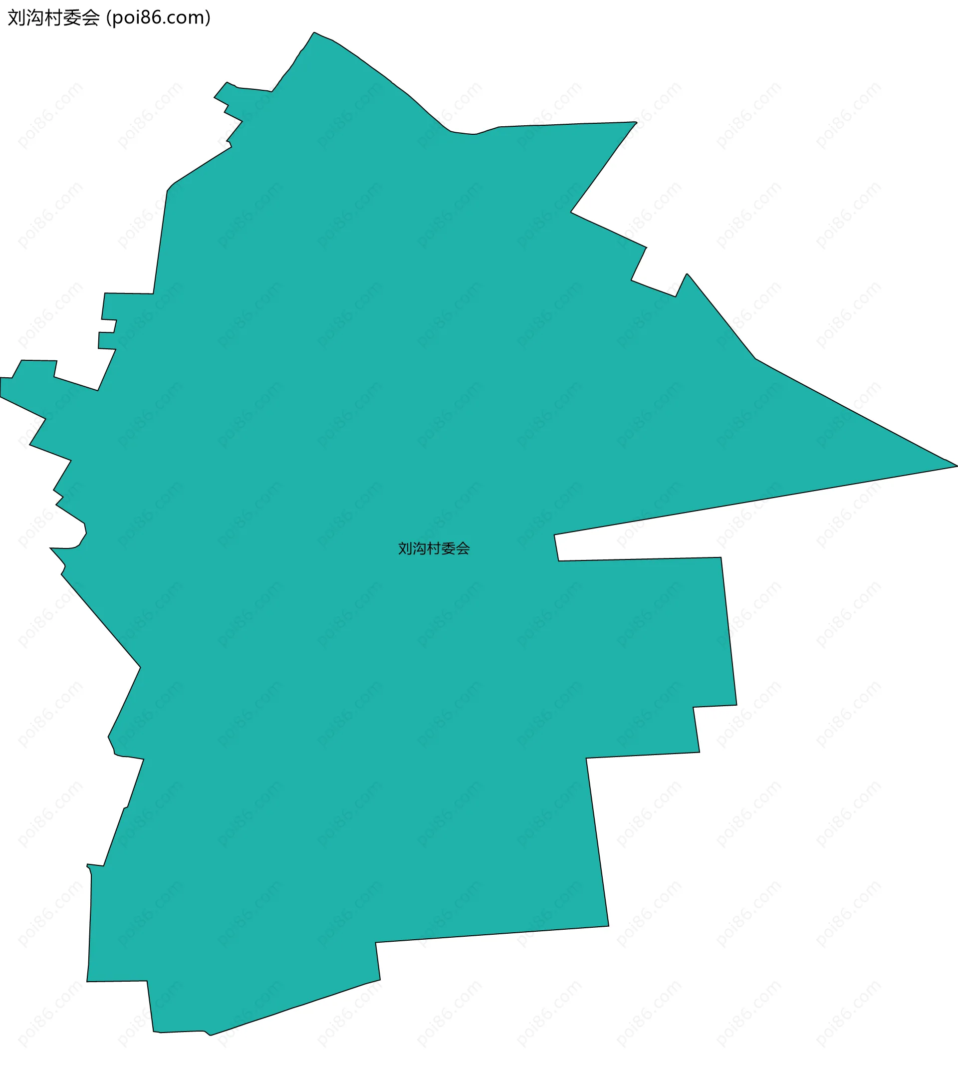 刘沟村委会边界地图