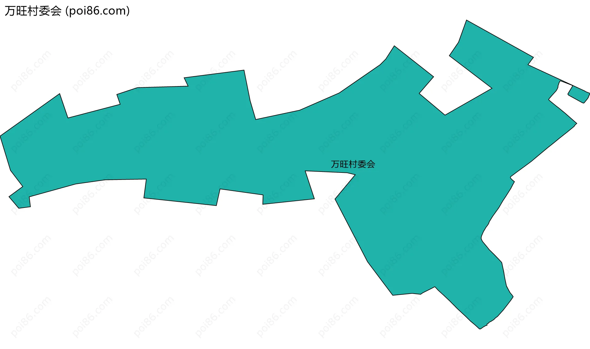万旺村委会边界地图