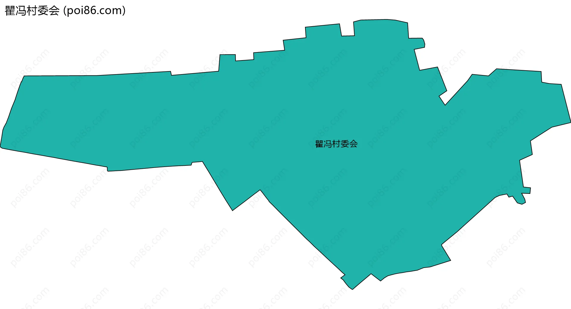 瞿冯村委会边界地图