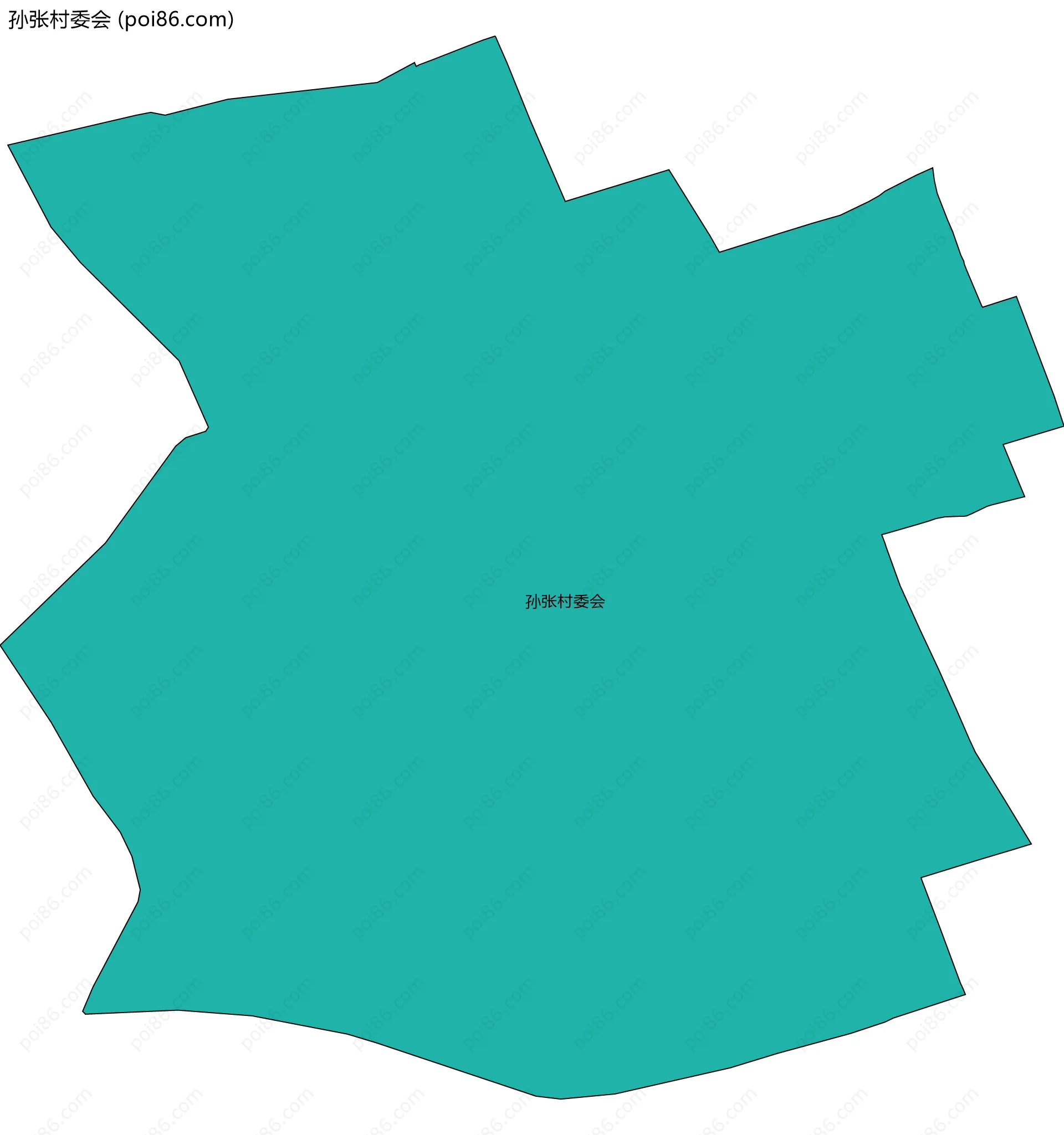 孙张村委会边界地图