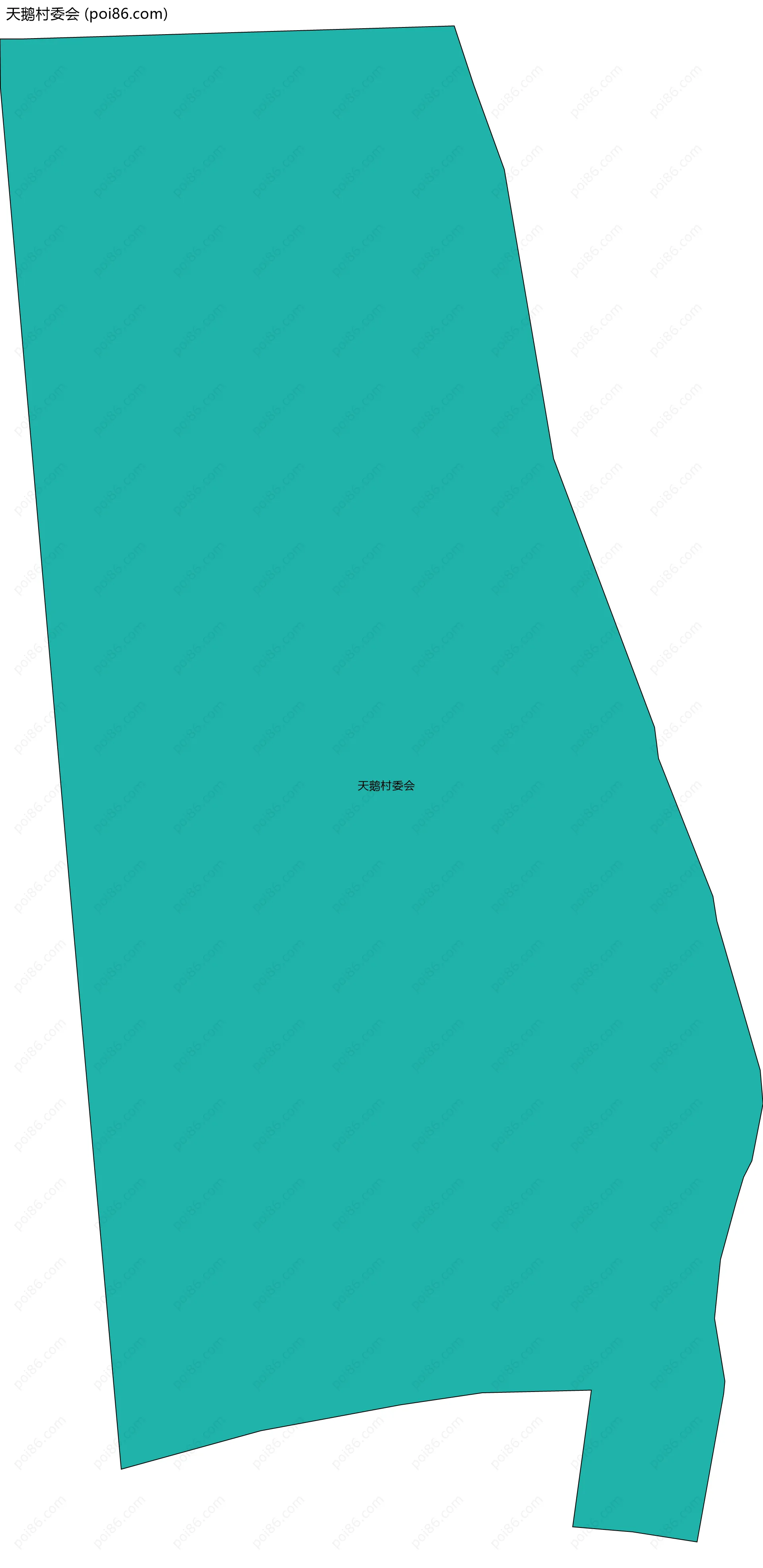 天鹅村委会边界地图