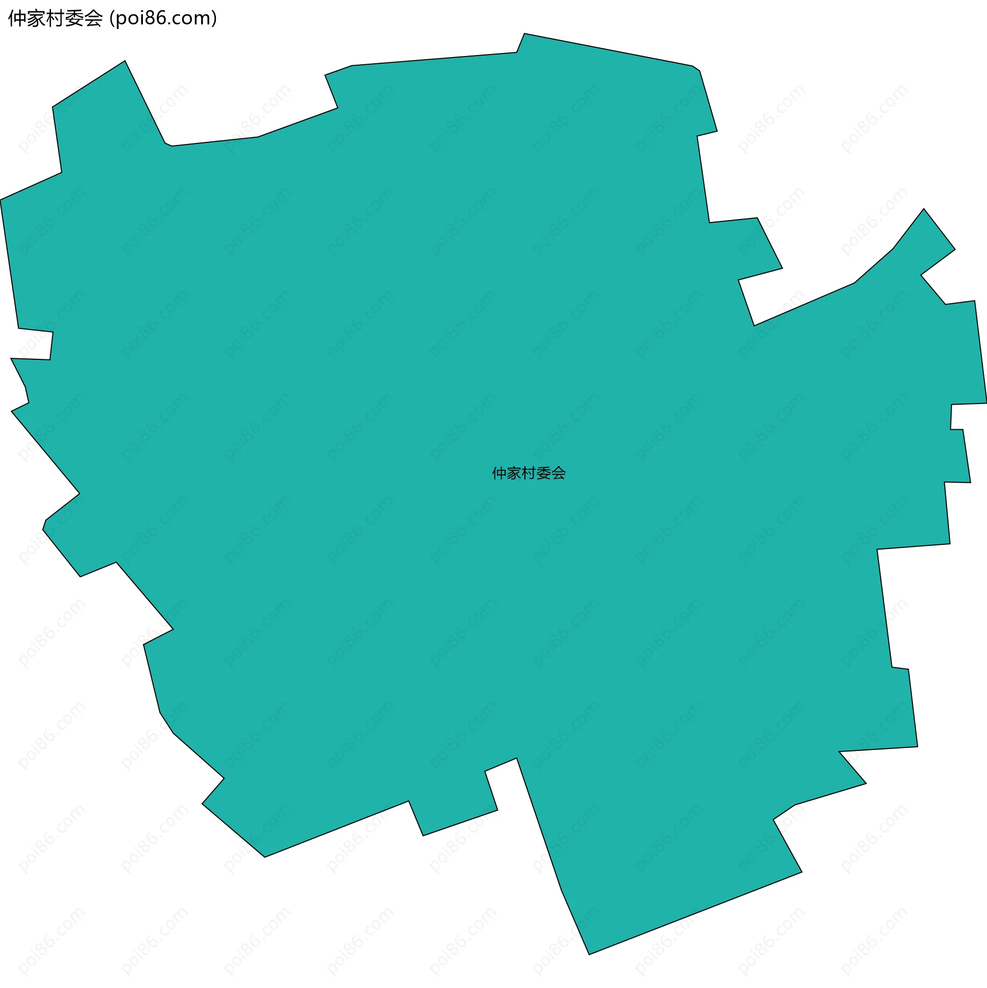 仲家村委会边界地图