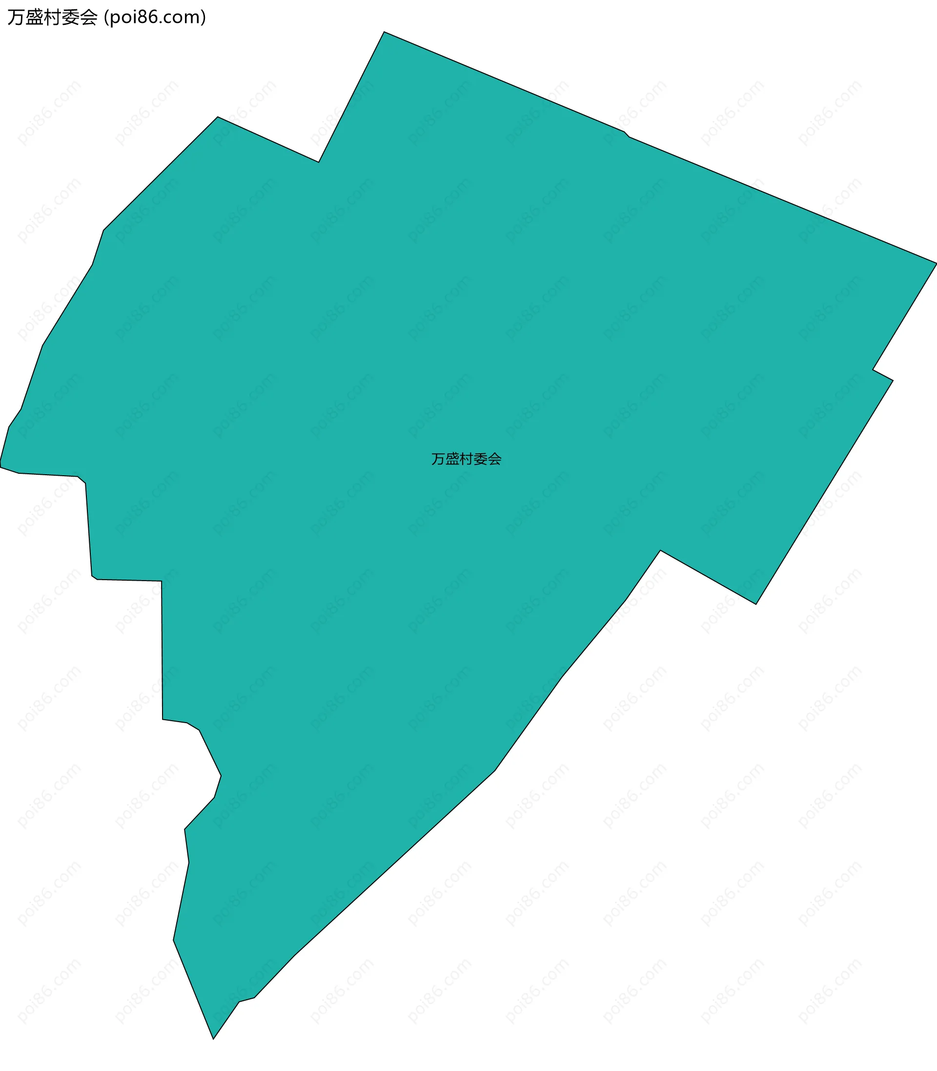 万盛村委会边界地图