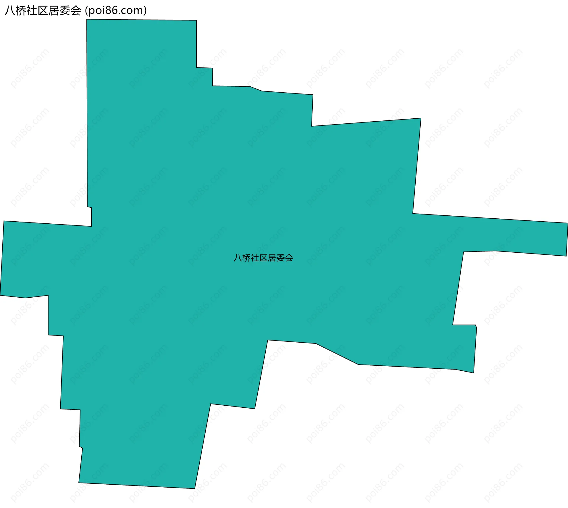 八桥社区居委会边界地图