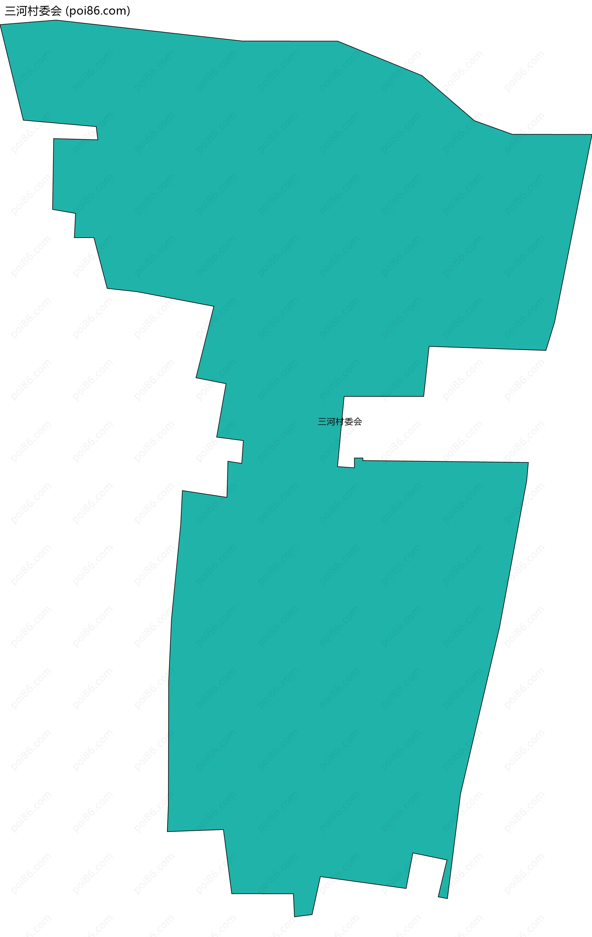 三河村委会边界地图