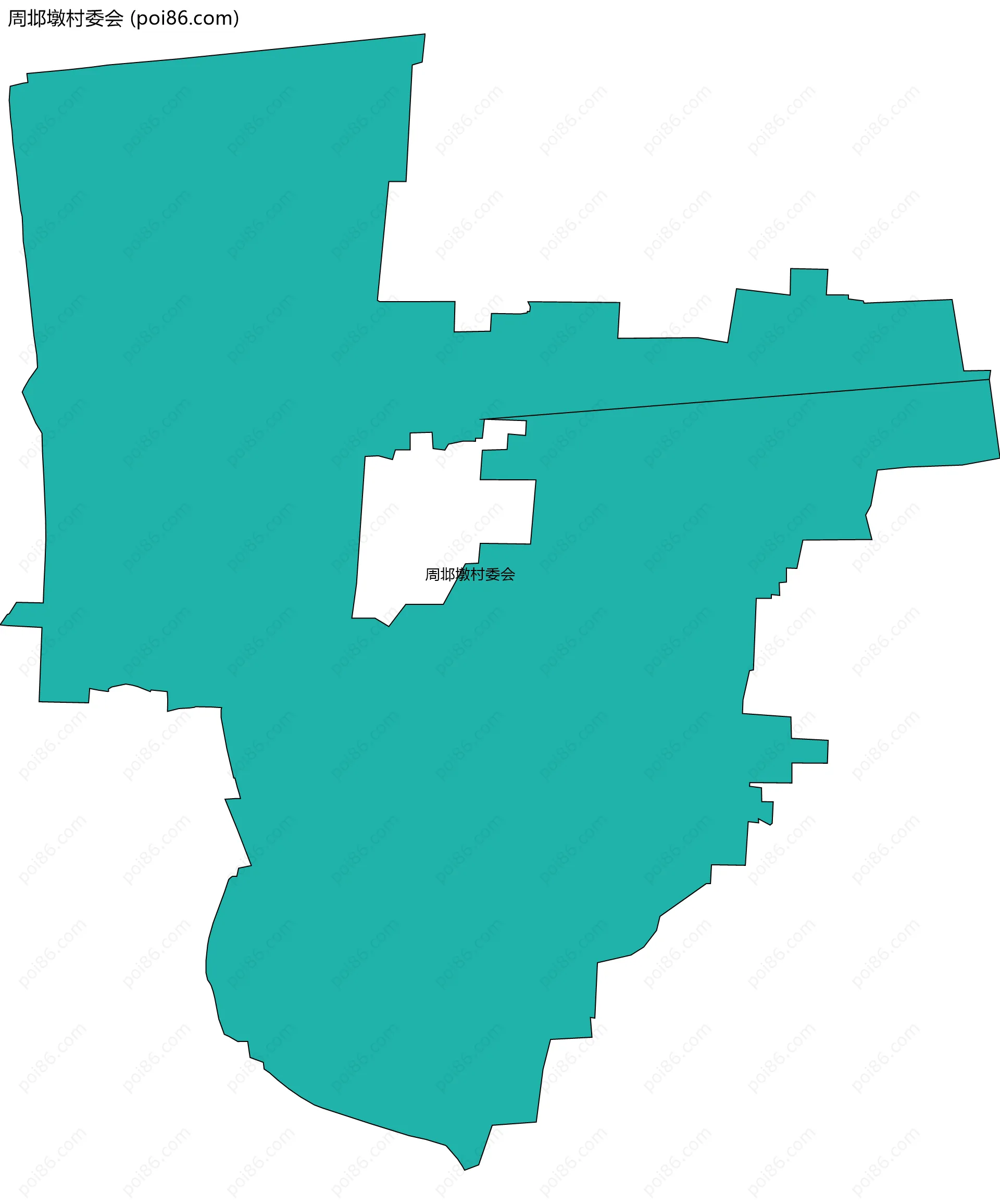 周邶墩村委会边界地图