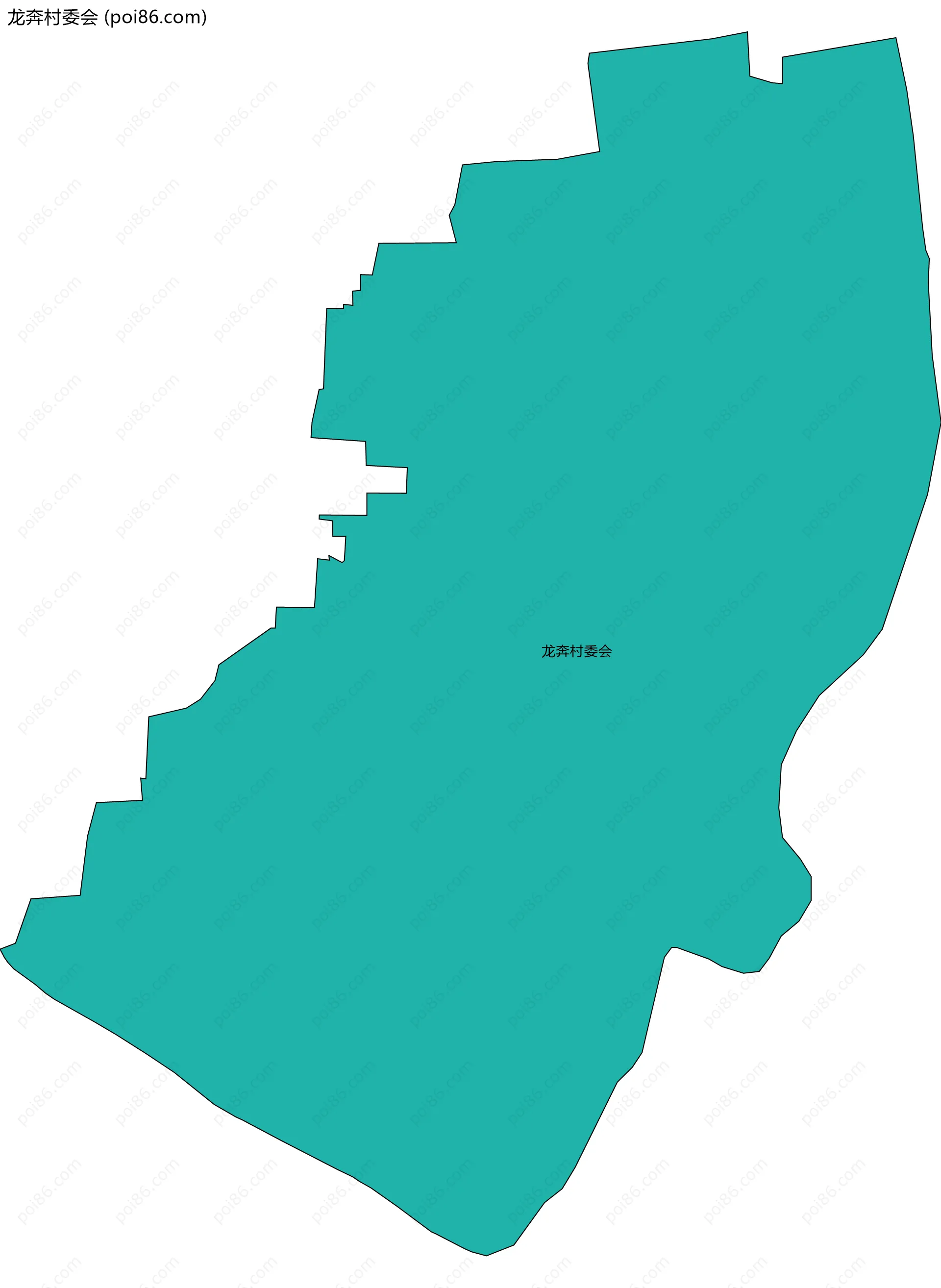 龙奔村委会边界地图