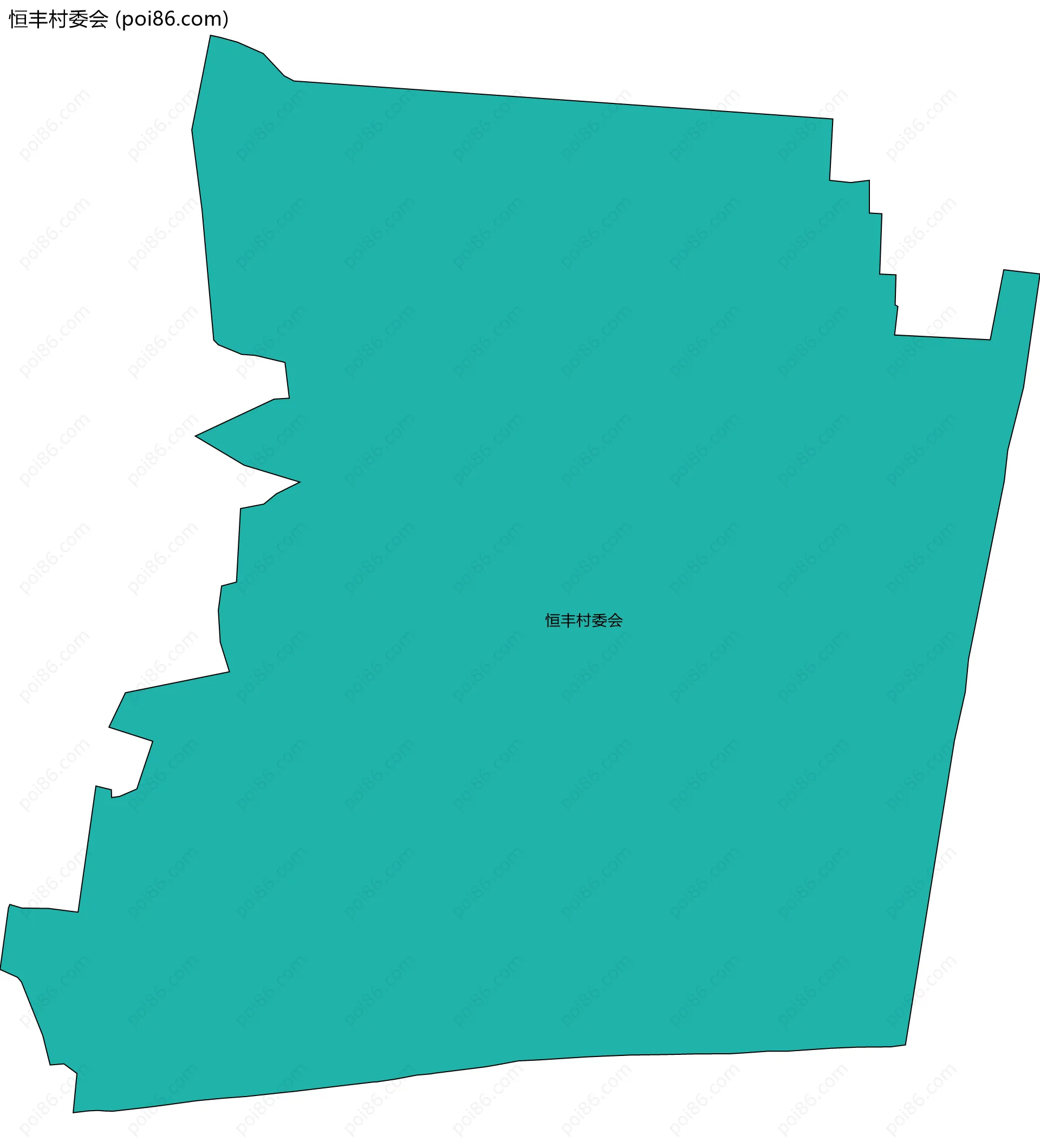 恒丰村委会边界地图
