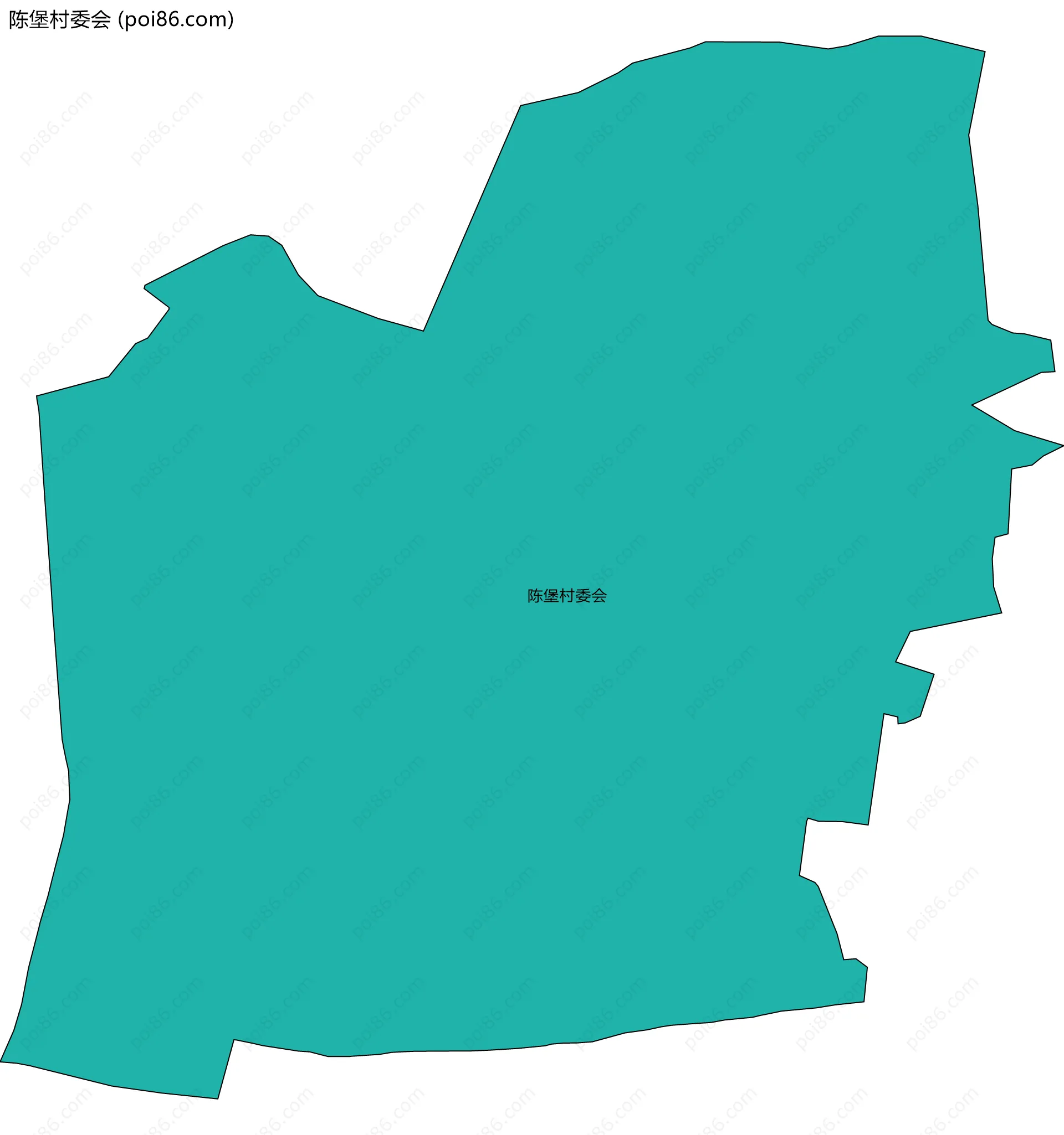 陈堡村委会边界地图