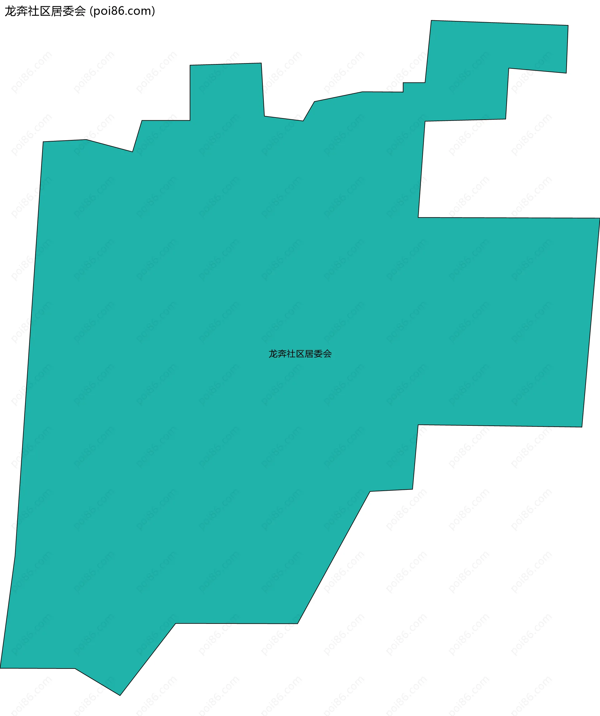 龙奔社区居委会边界地图