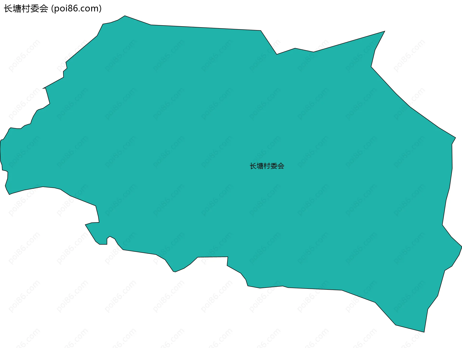 长塘村委会边界地图