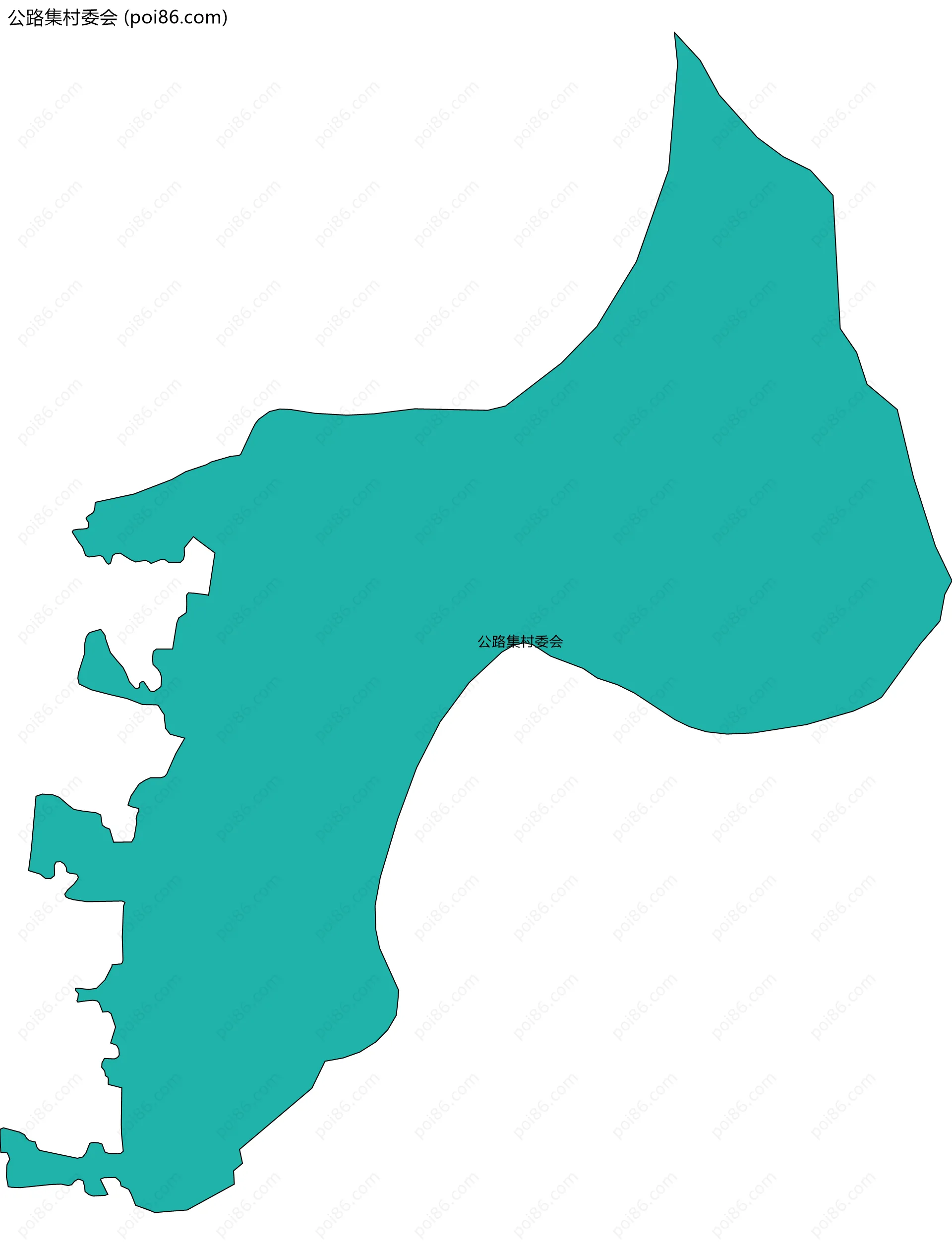 公路集村委会边界地图