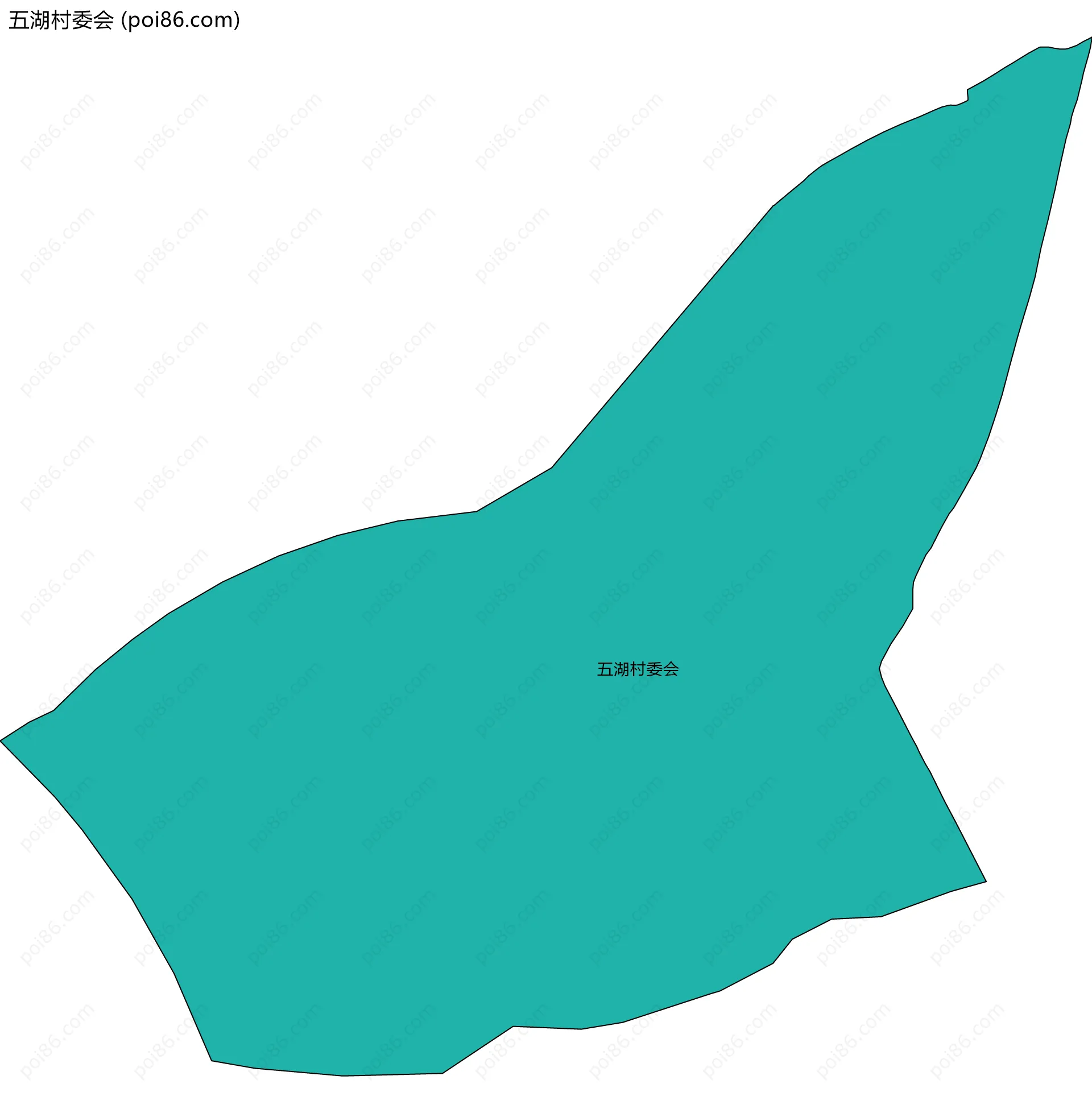 五湖村委会边界地图