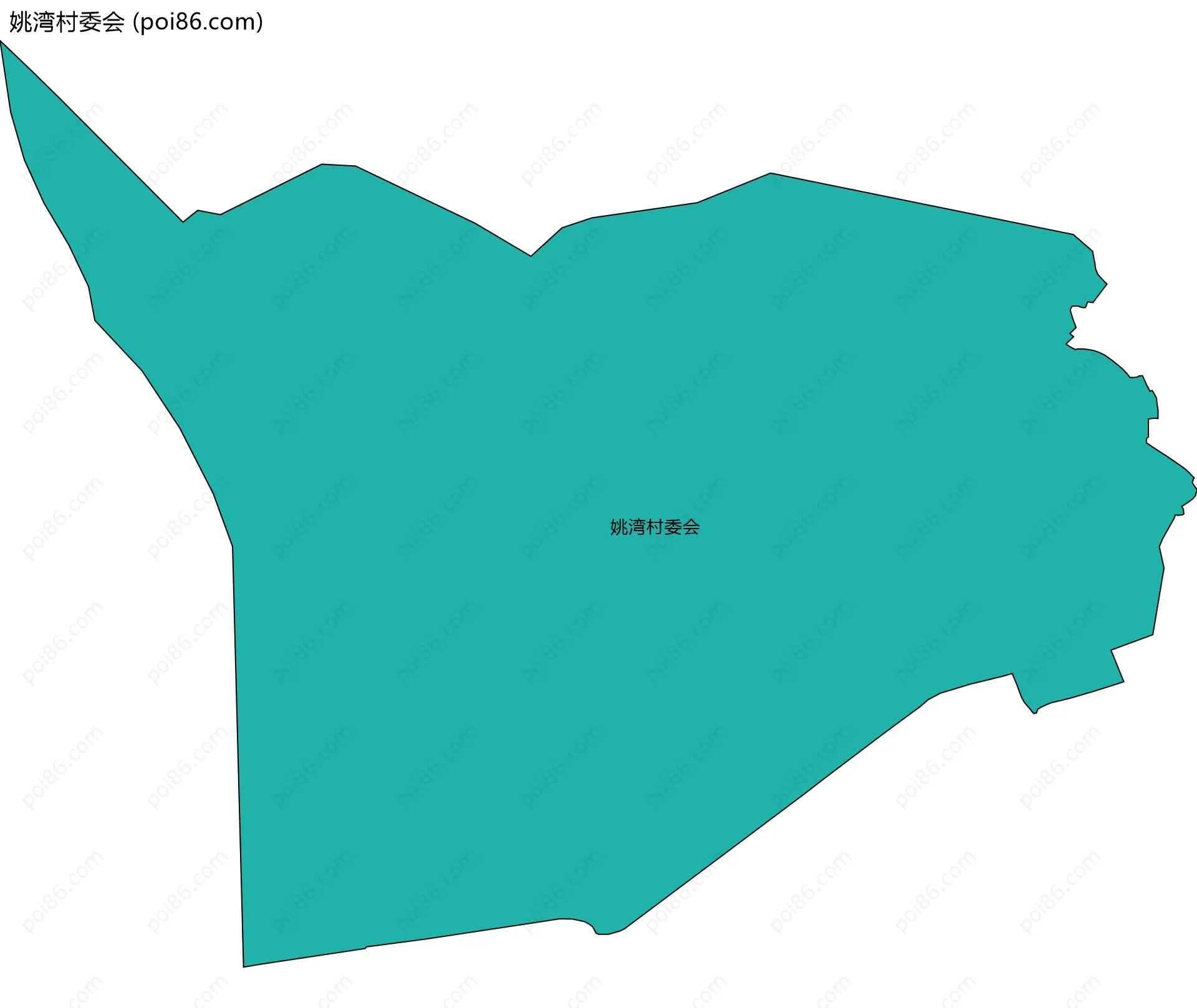 姚湾村委会边界地图