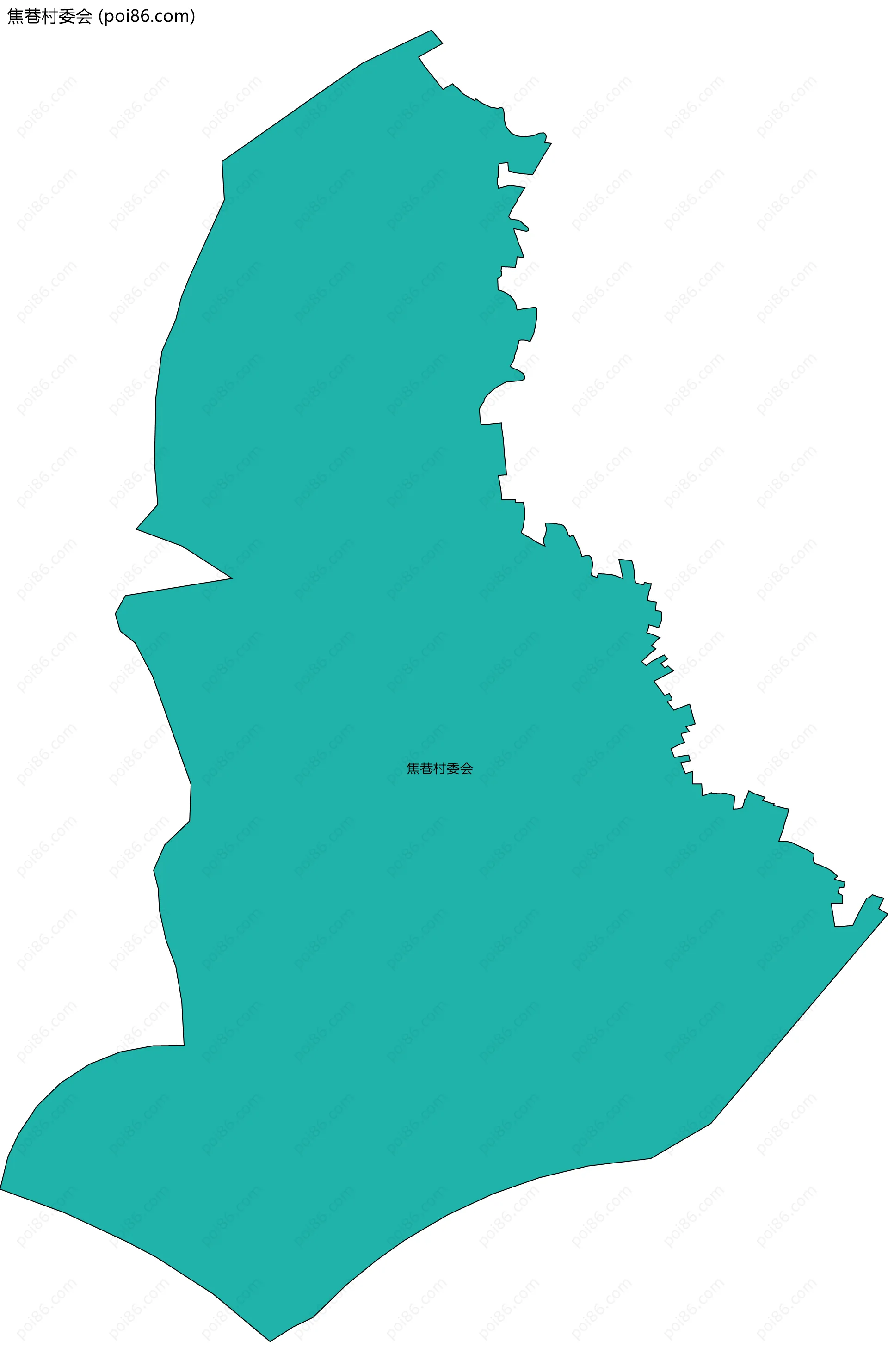 焦巷村委会边界地图