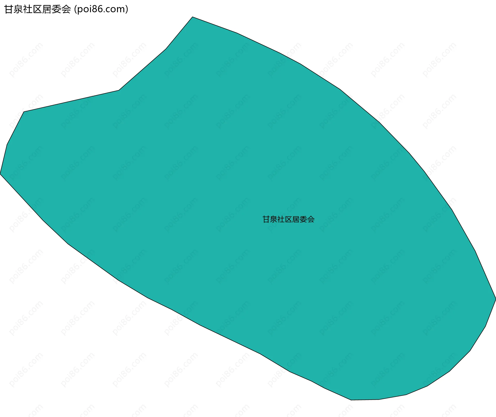 甘泉社区居委会边界地图