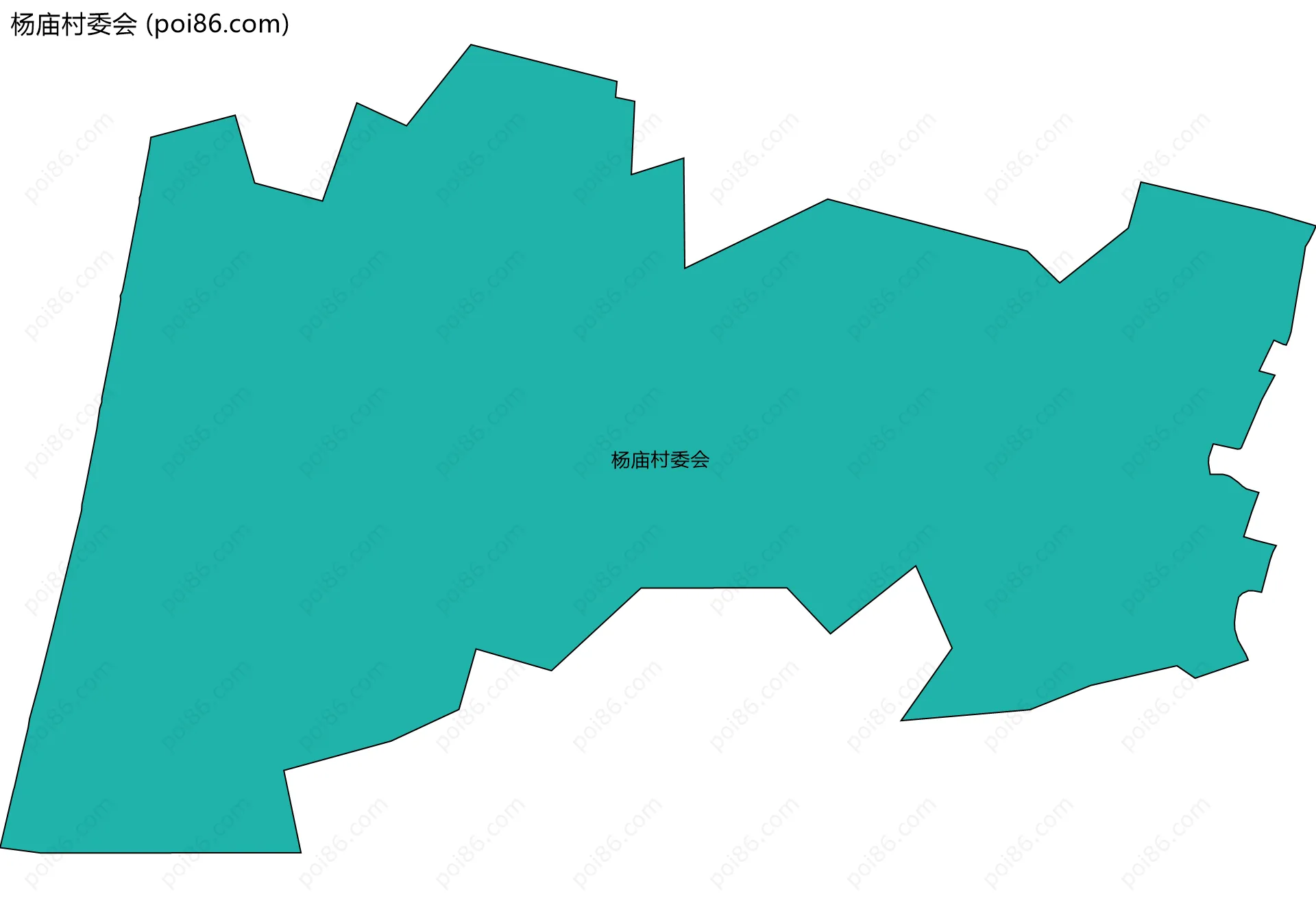 杨庙村委会边界地图