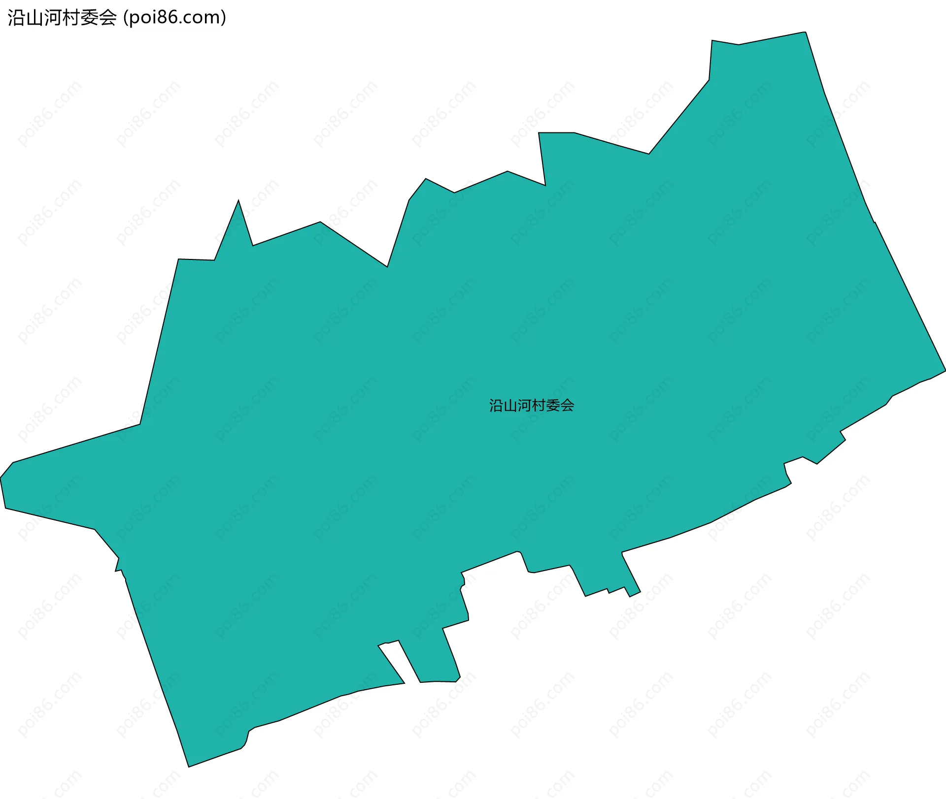 沿山河村委会边界地图