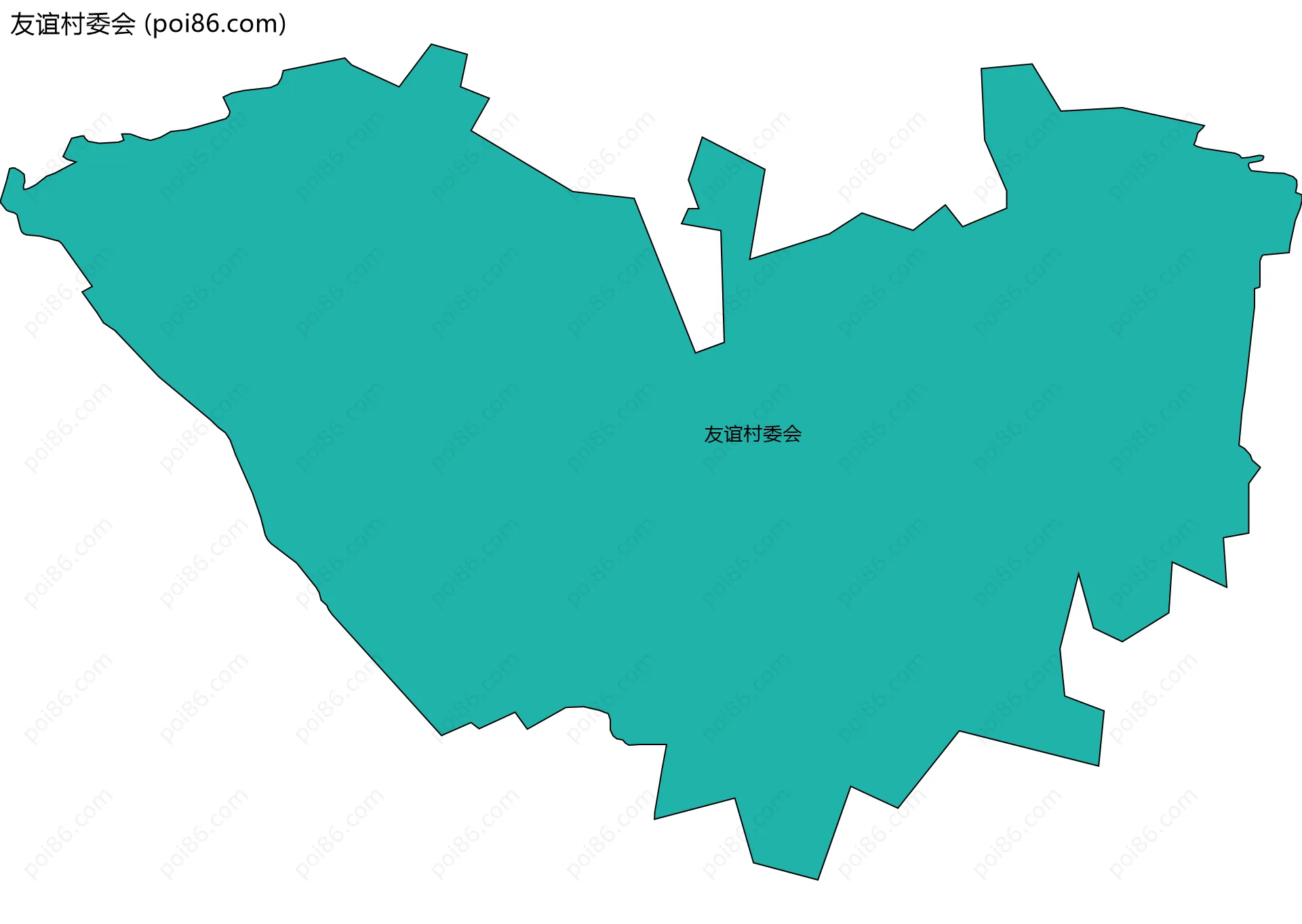 友谊村委会边界地图