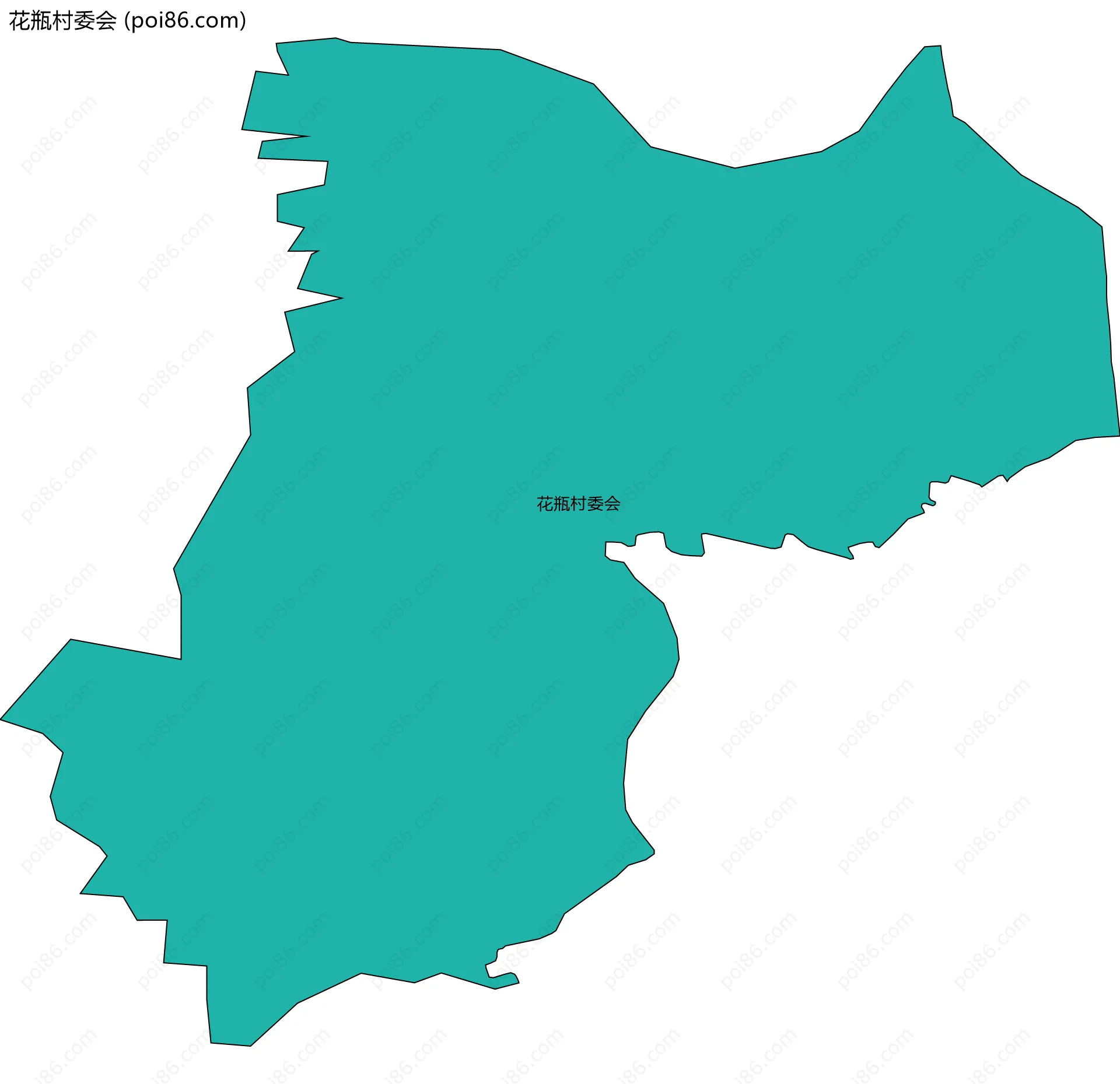 花瓶村委会边界地图