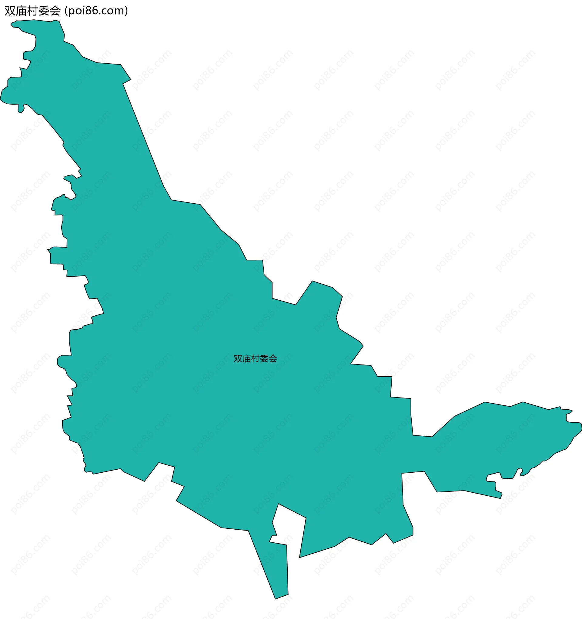双庙村委会边界地图