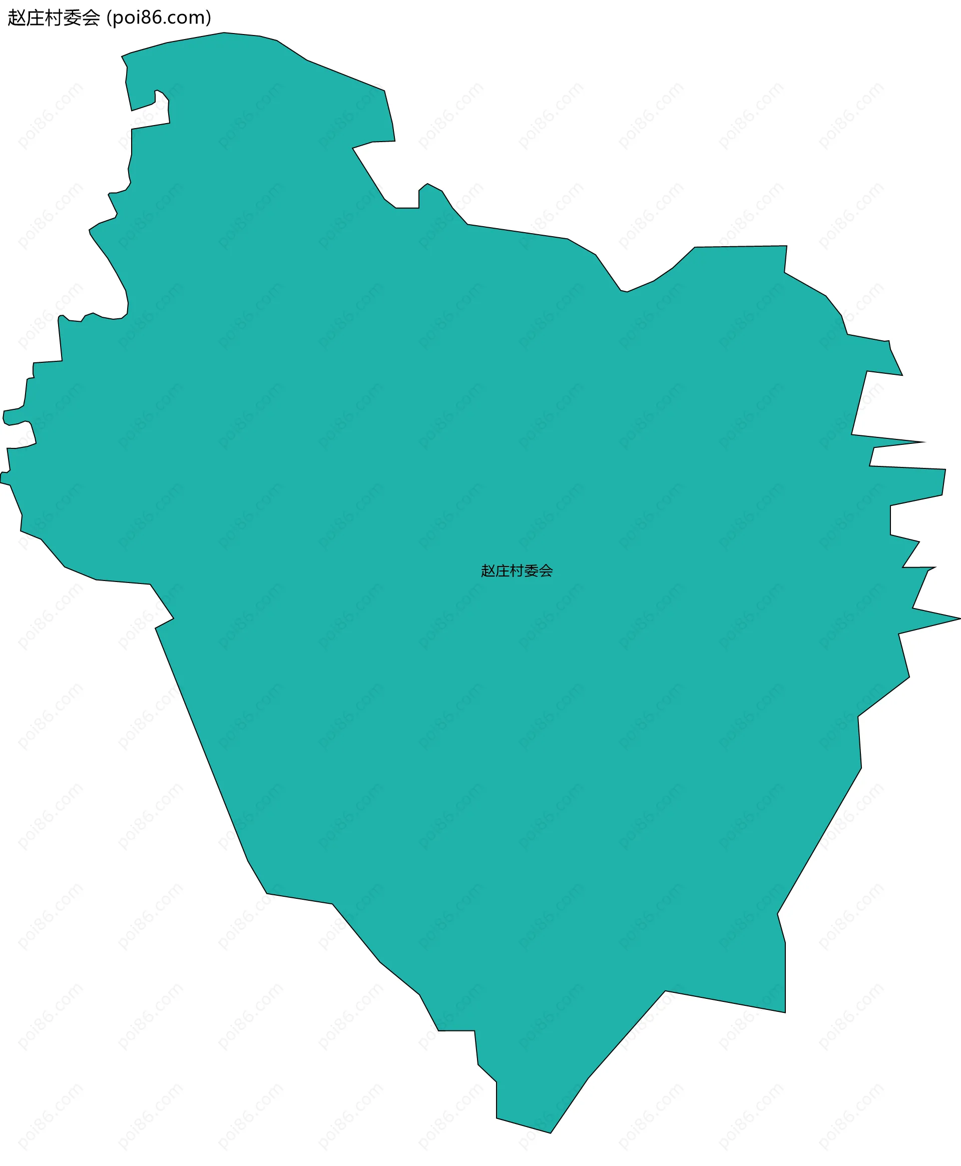 赵庄村委会边界地图