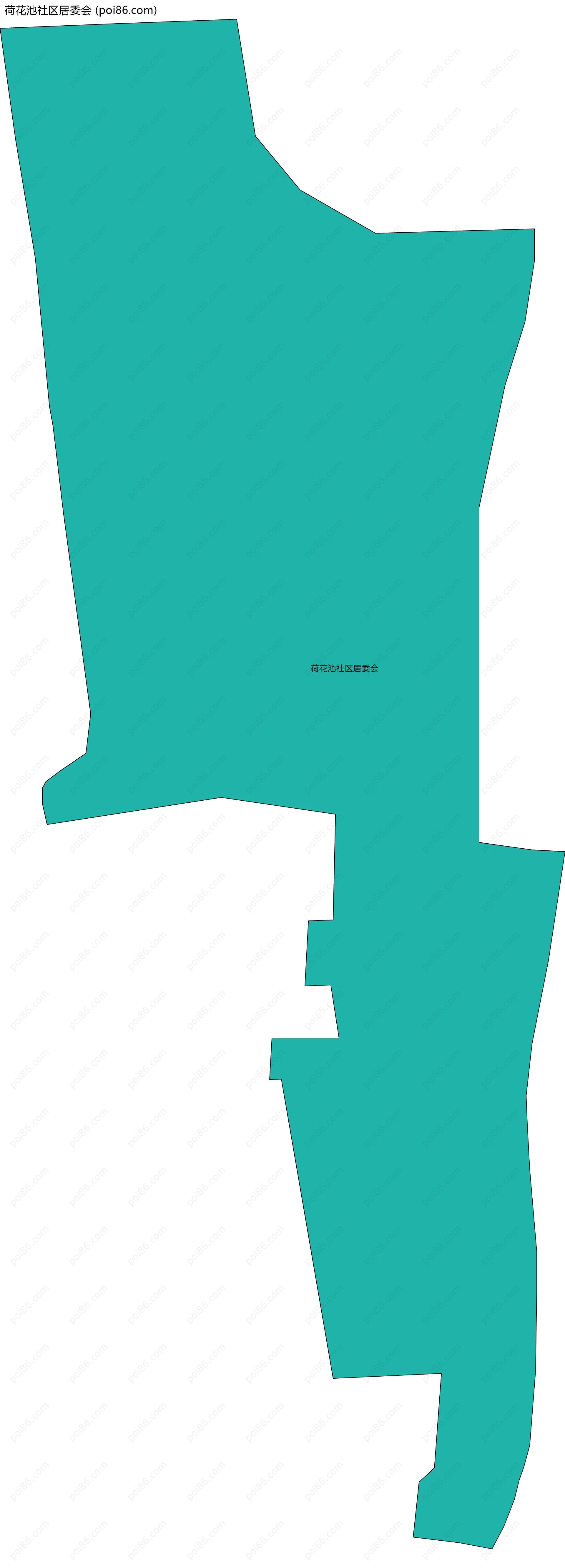 荷花池社区居委会边界地图