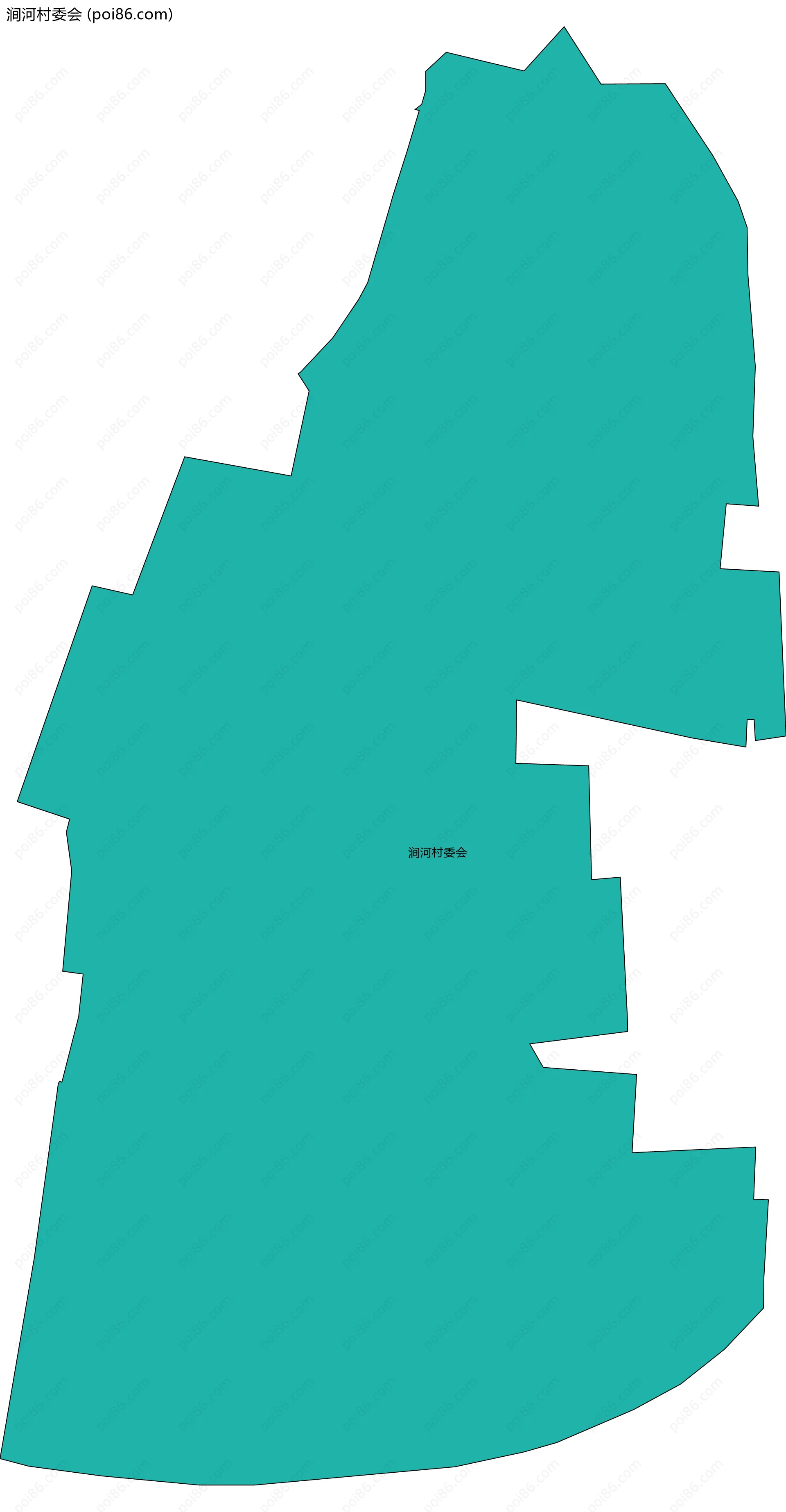 涧河村委会边界地图