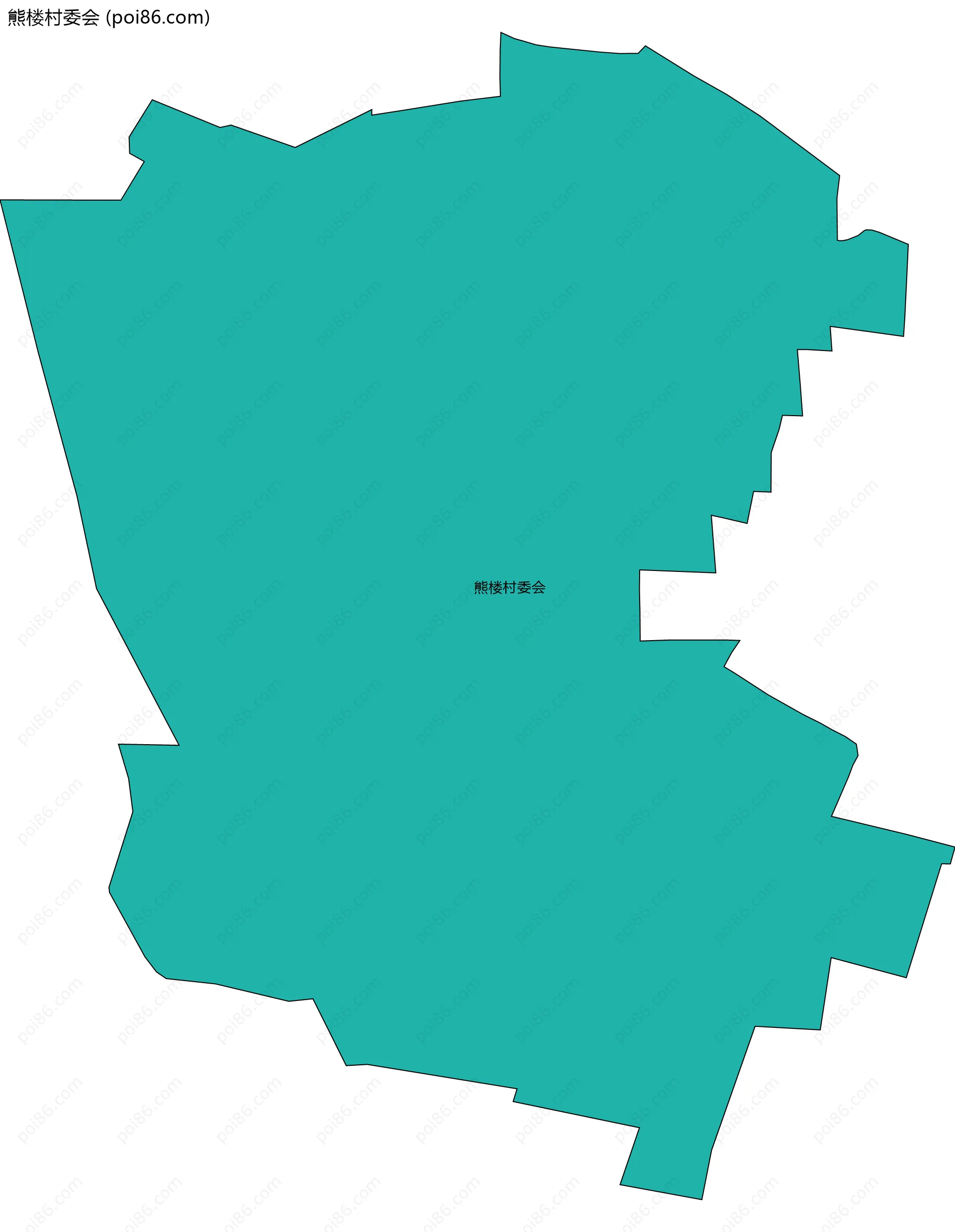 熊楼村委会边界地图