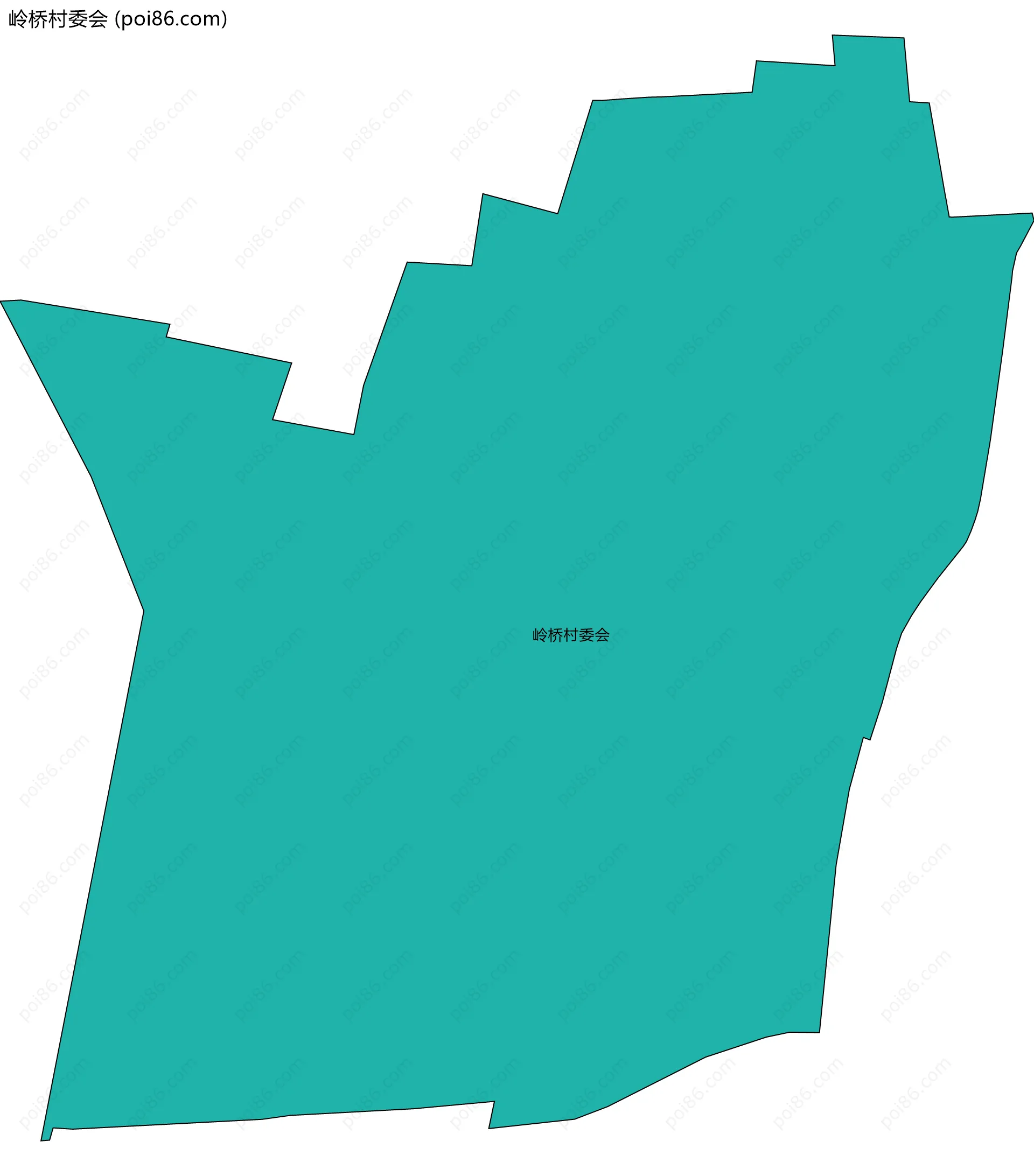 岭桥村委会边界地图