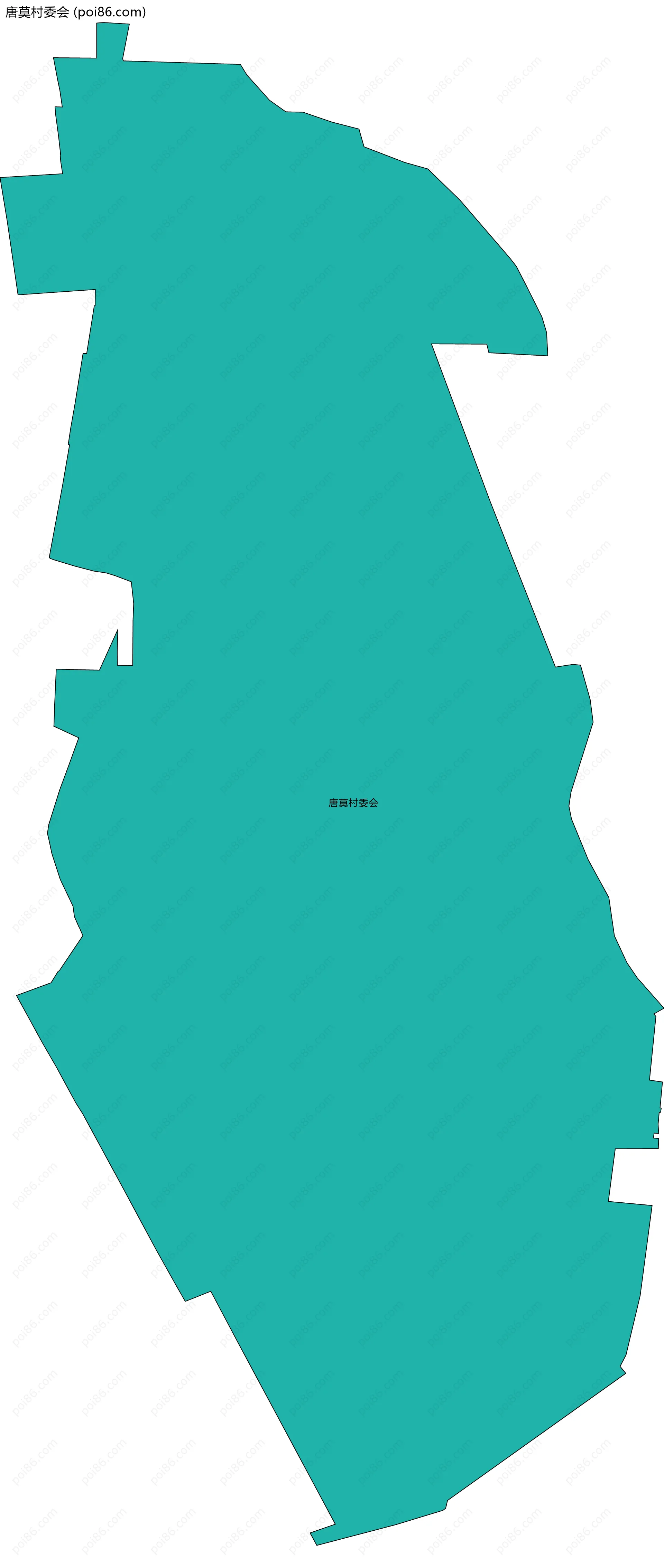 唐莫村委会边界地图