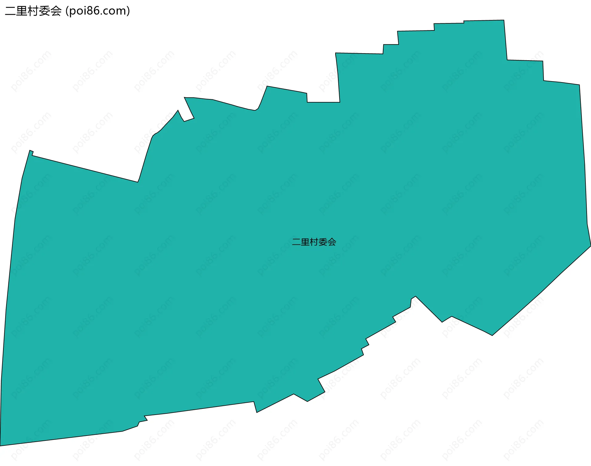 二里村委会边界地图