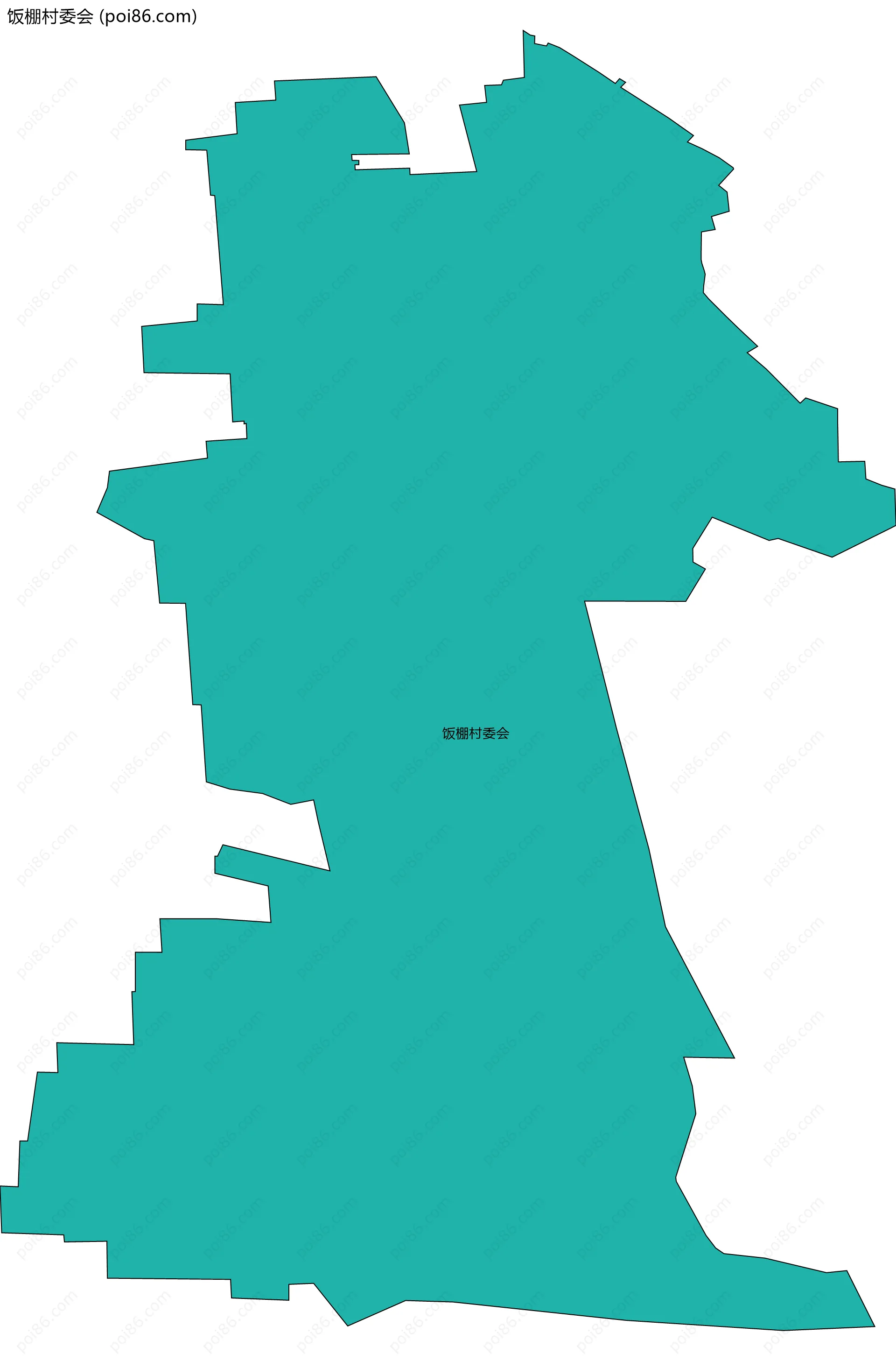 饭棚村委会边界地图