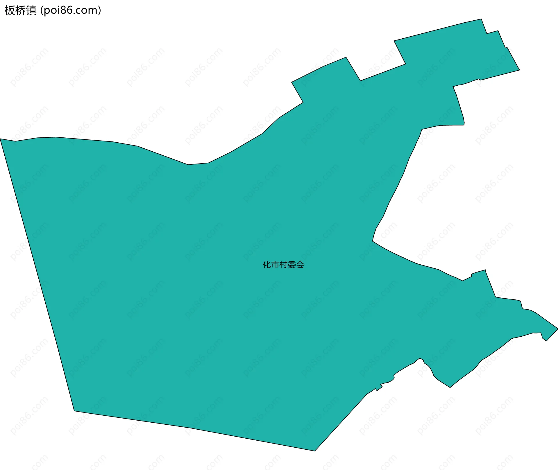 板桥镇边界地图(五级行政区划)