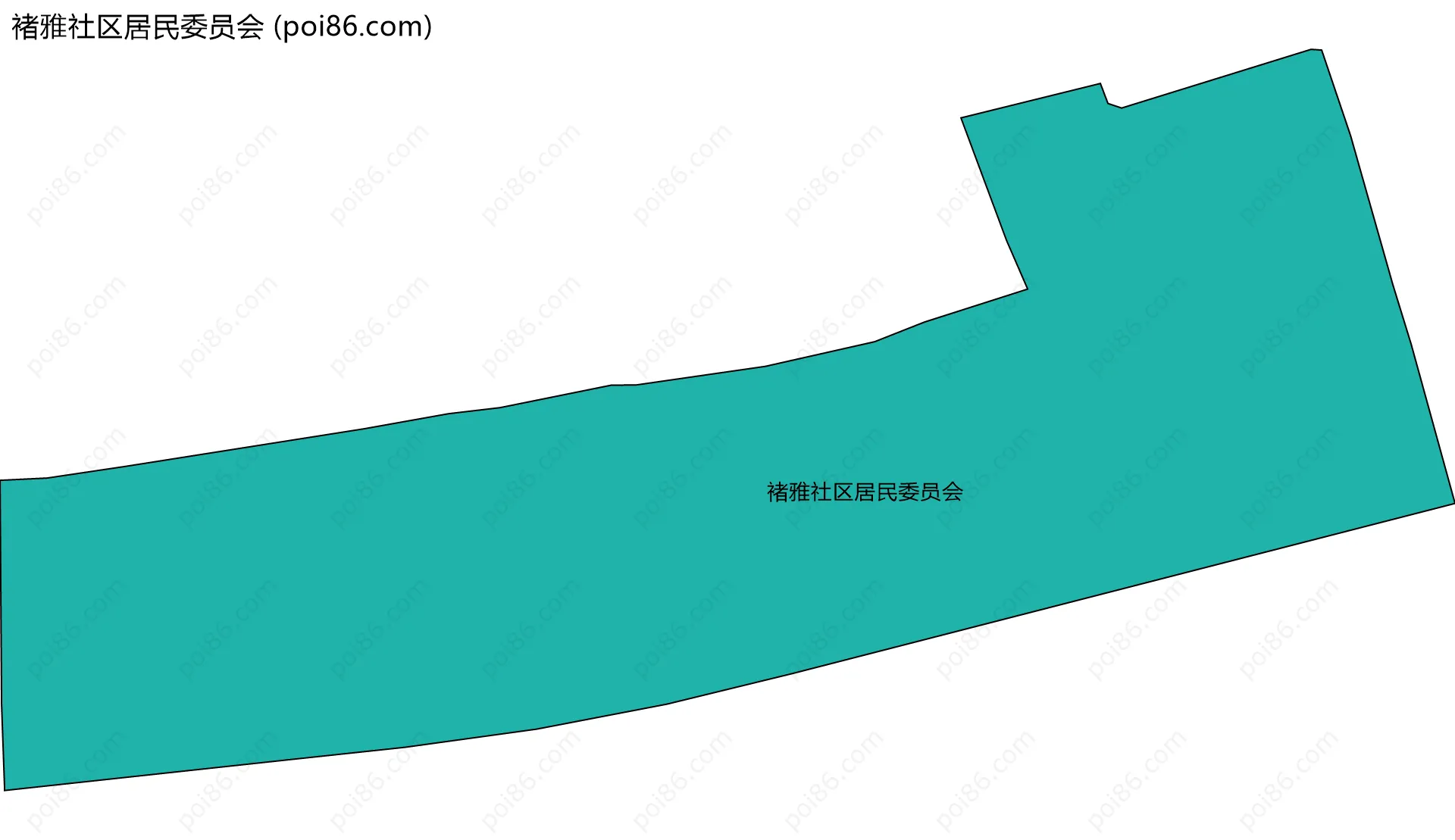 褚雅社区居民委员会边界地图