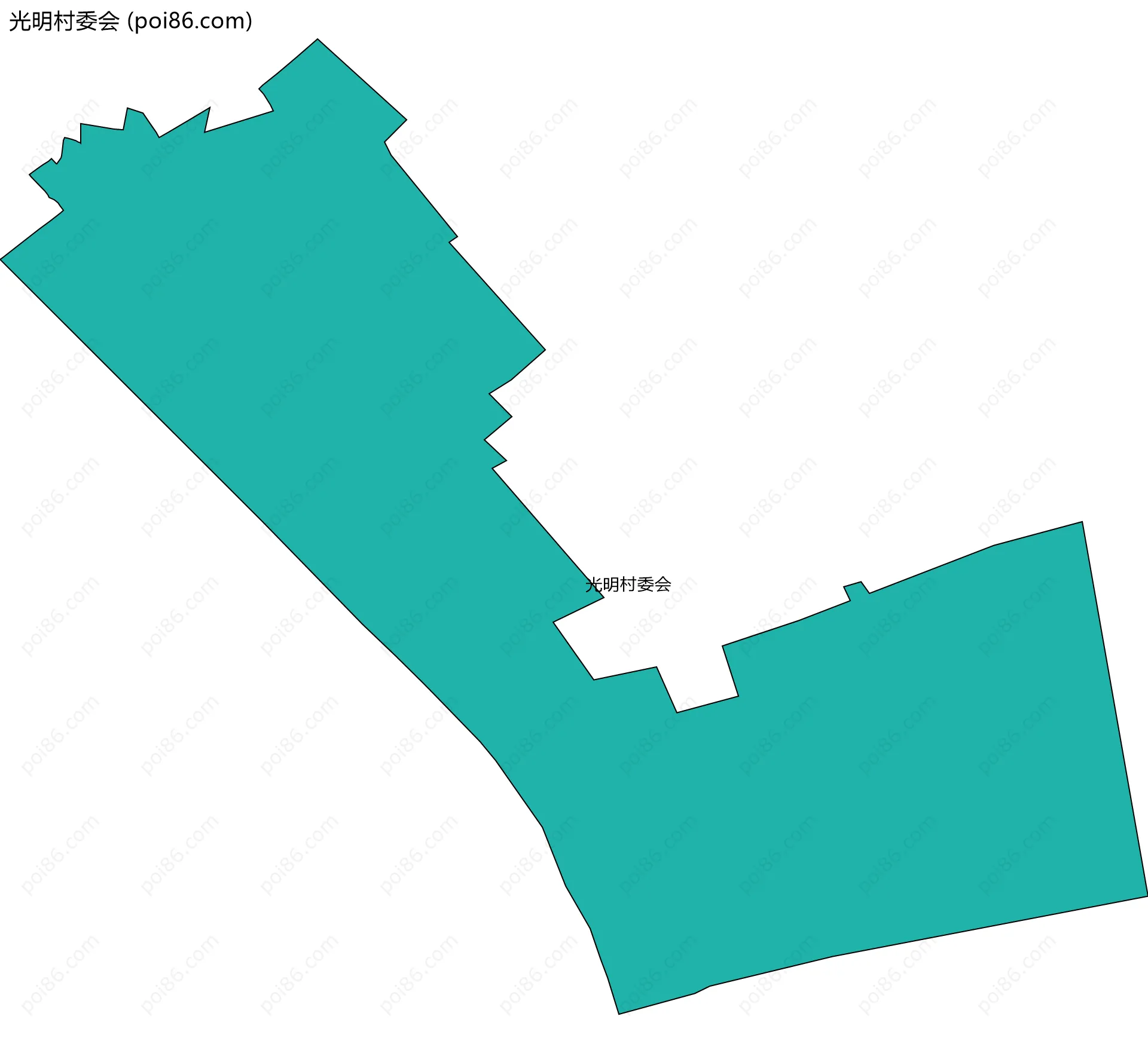 光明村委会边界地图