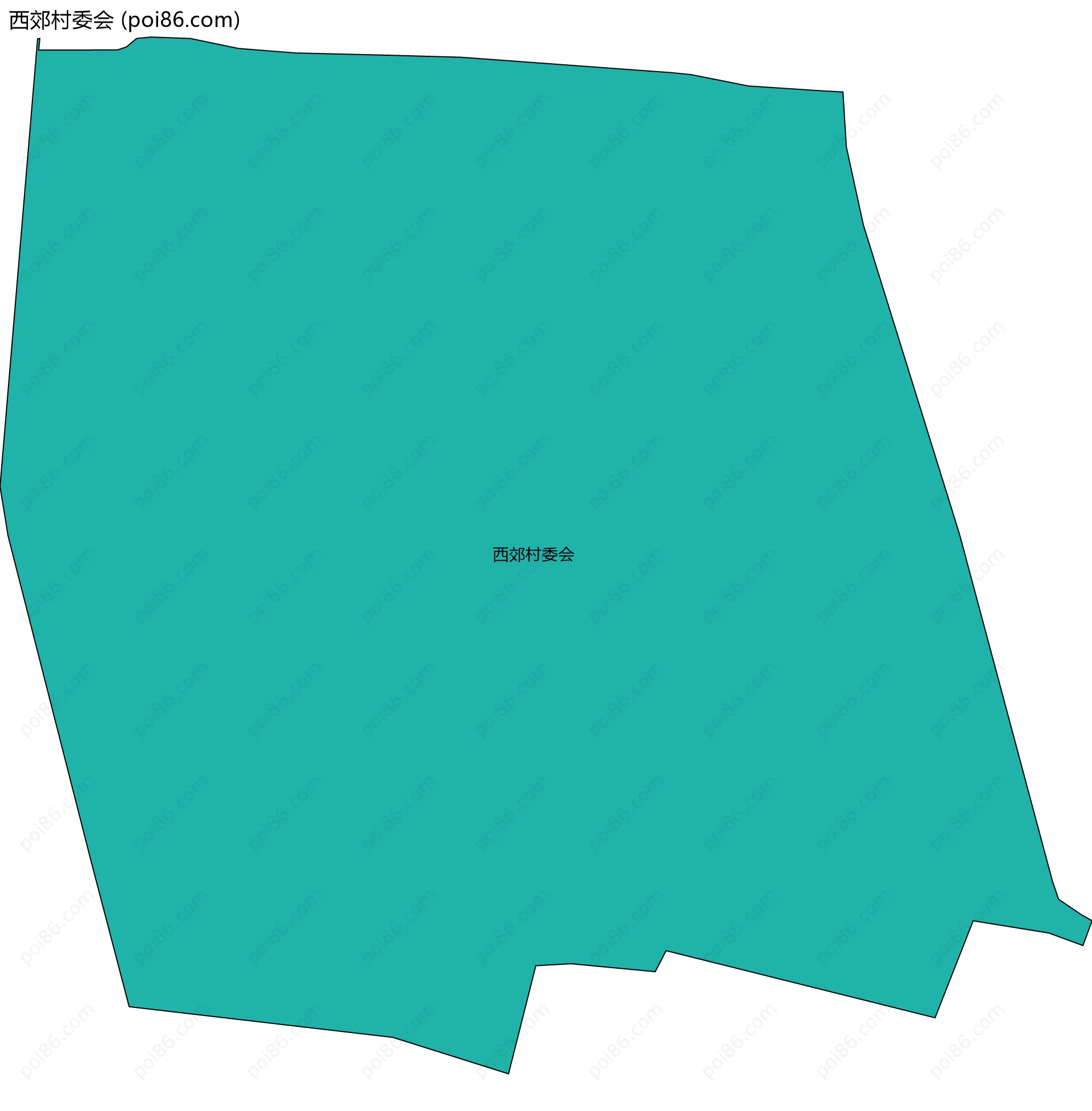 西郊村委会边界地图