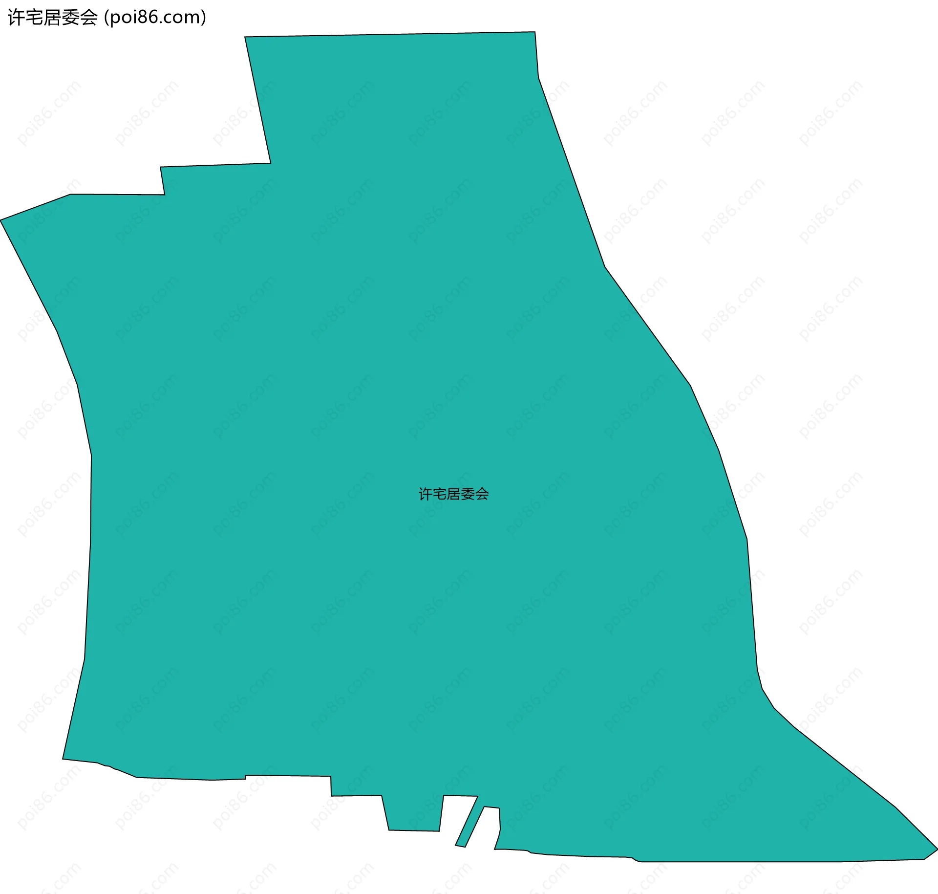 许宅居委会边界地图