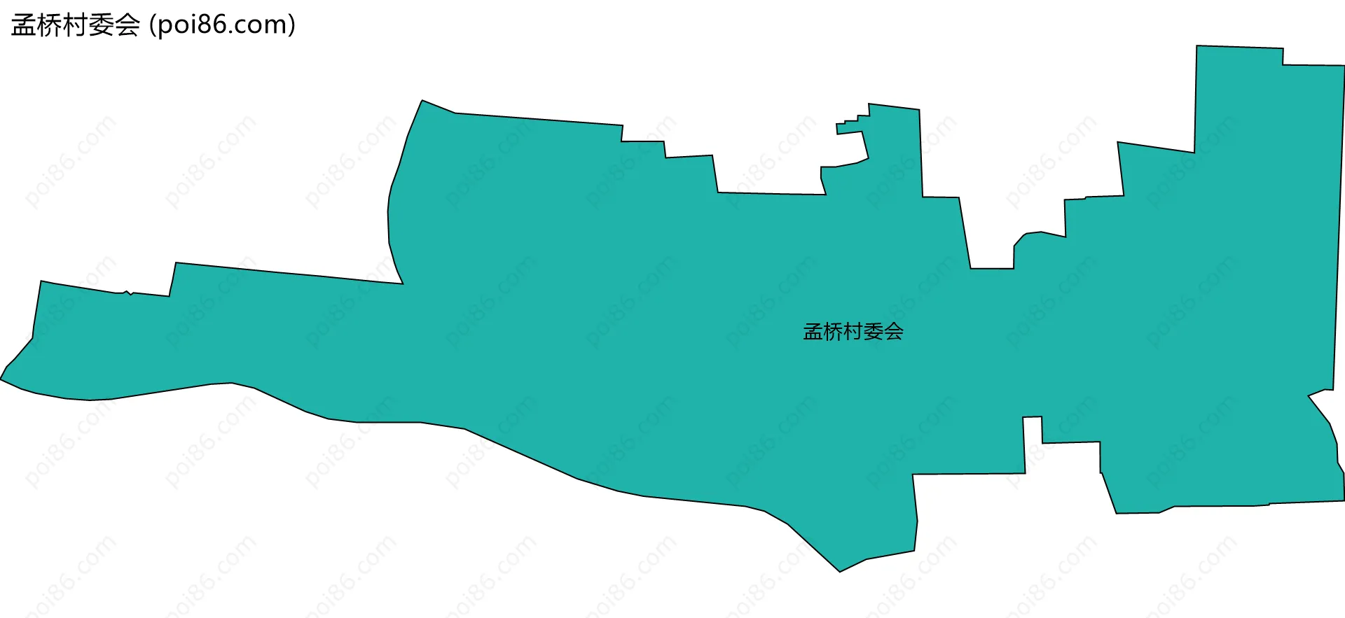 孟桥村委会边界地图